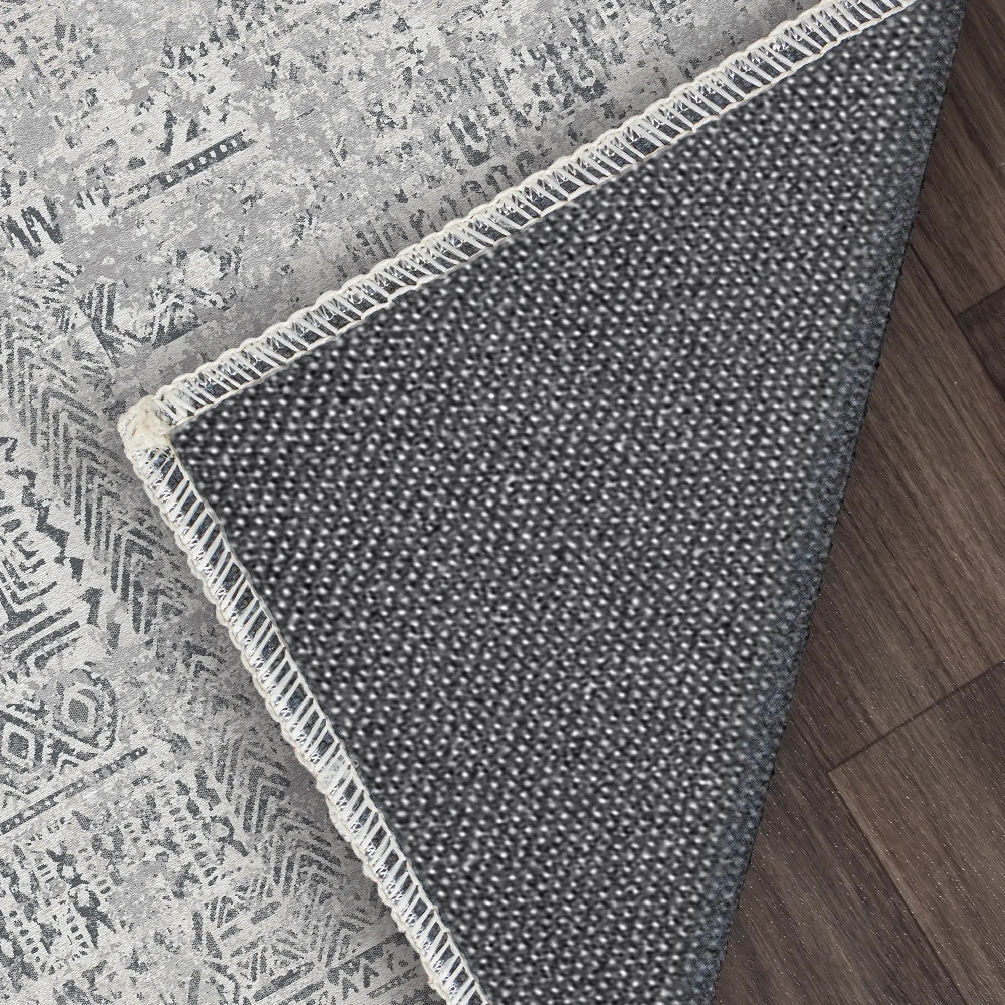 Argent Mosaic Tribal Gray Rug