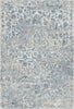 Cerulean Petal Spectral Gray Rug 