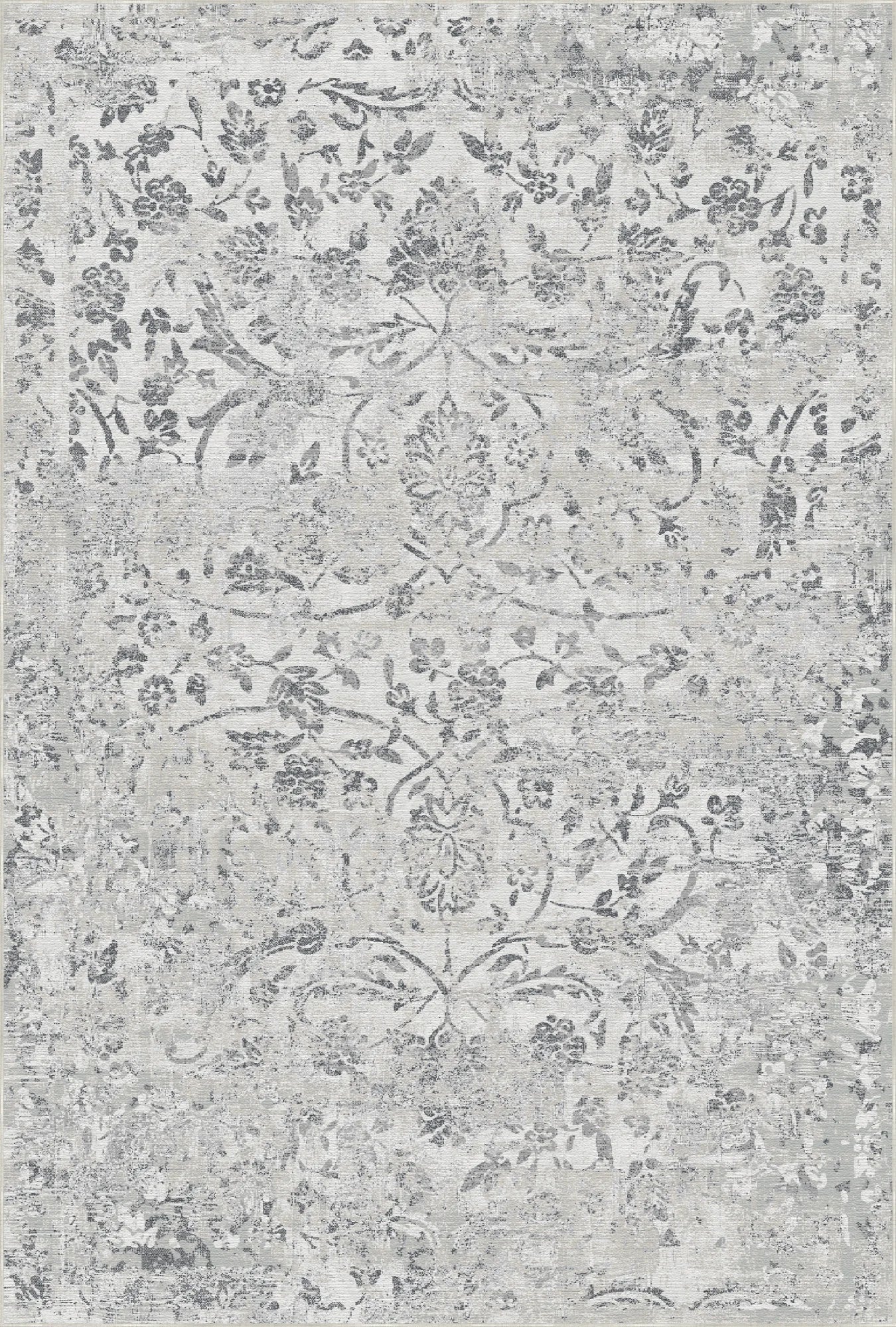 Charcoal Petal Spectral Gray Rug