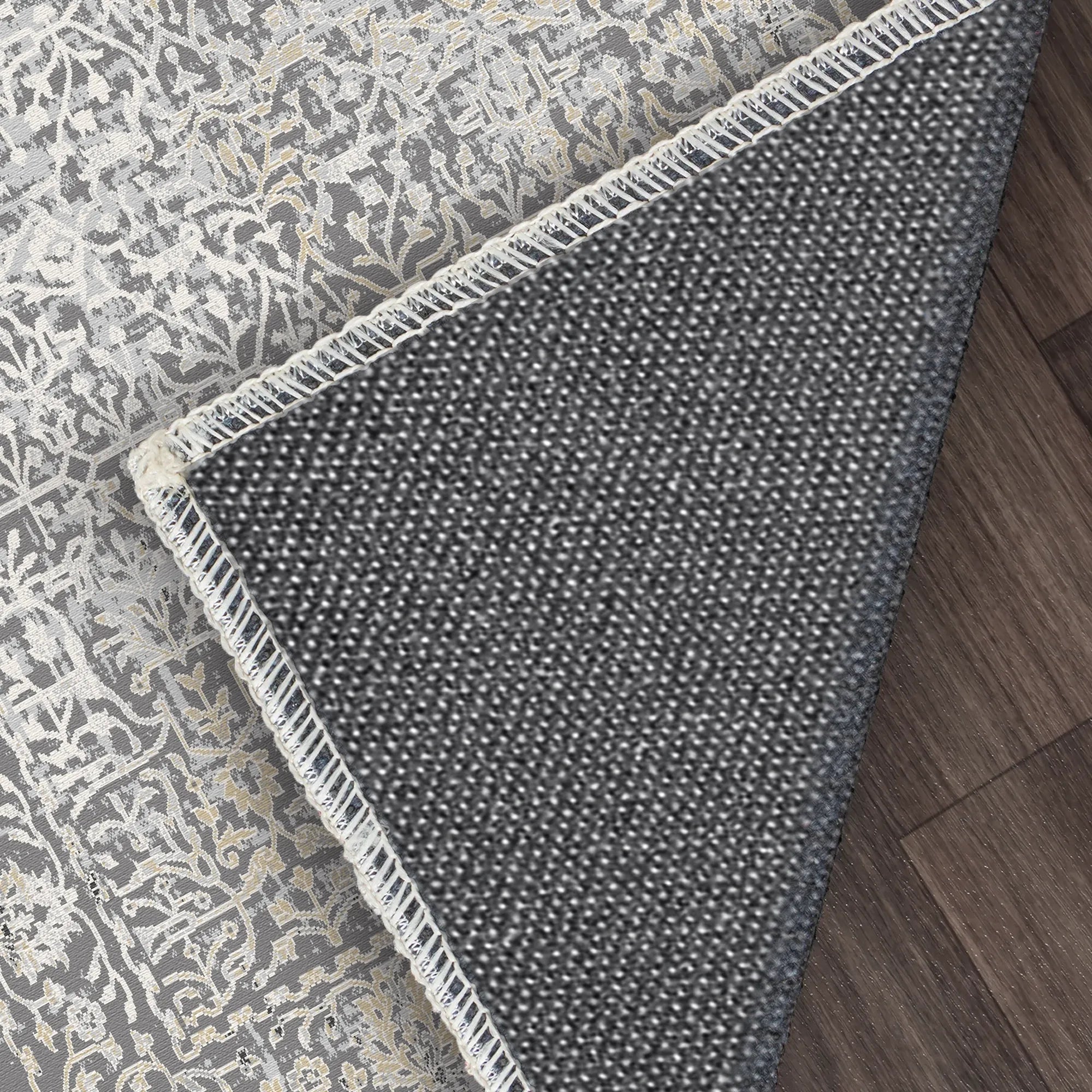 Obsidian Scroll Gray Rug