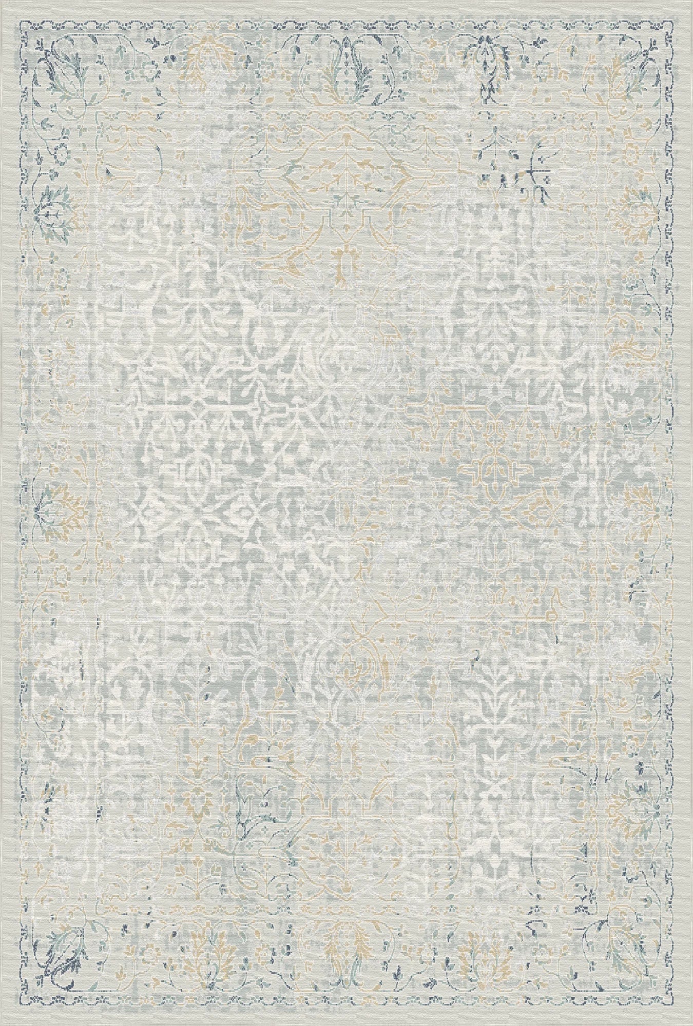 Azure Scroll Blue Rug