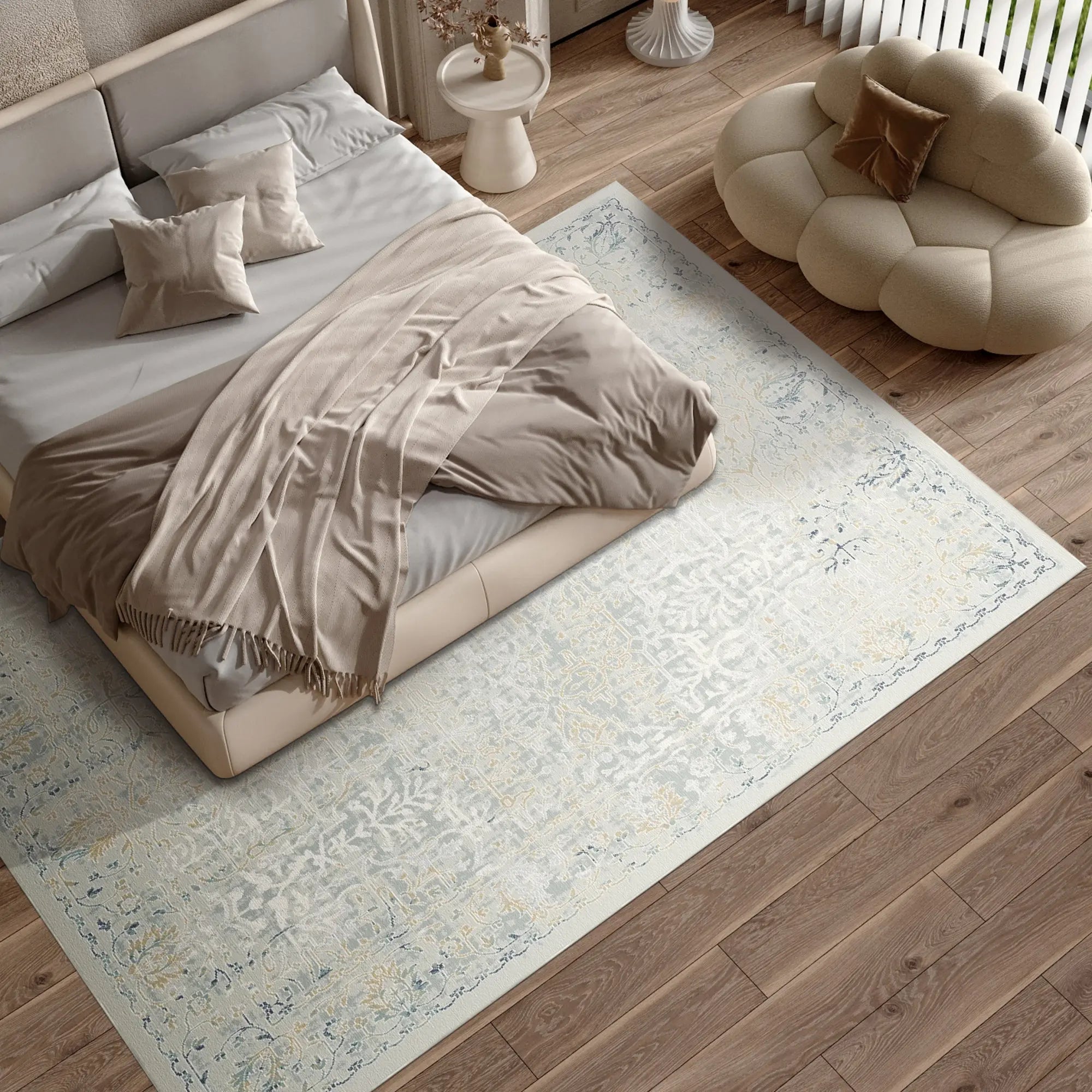 Tappeto Blu Pergamena Azzurra