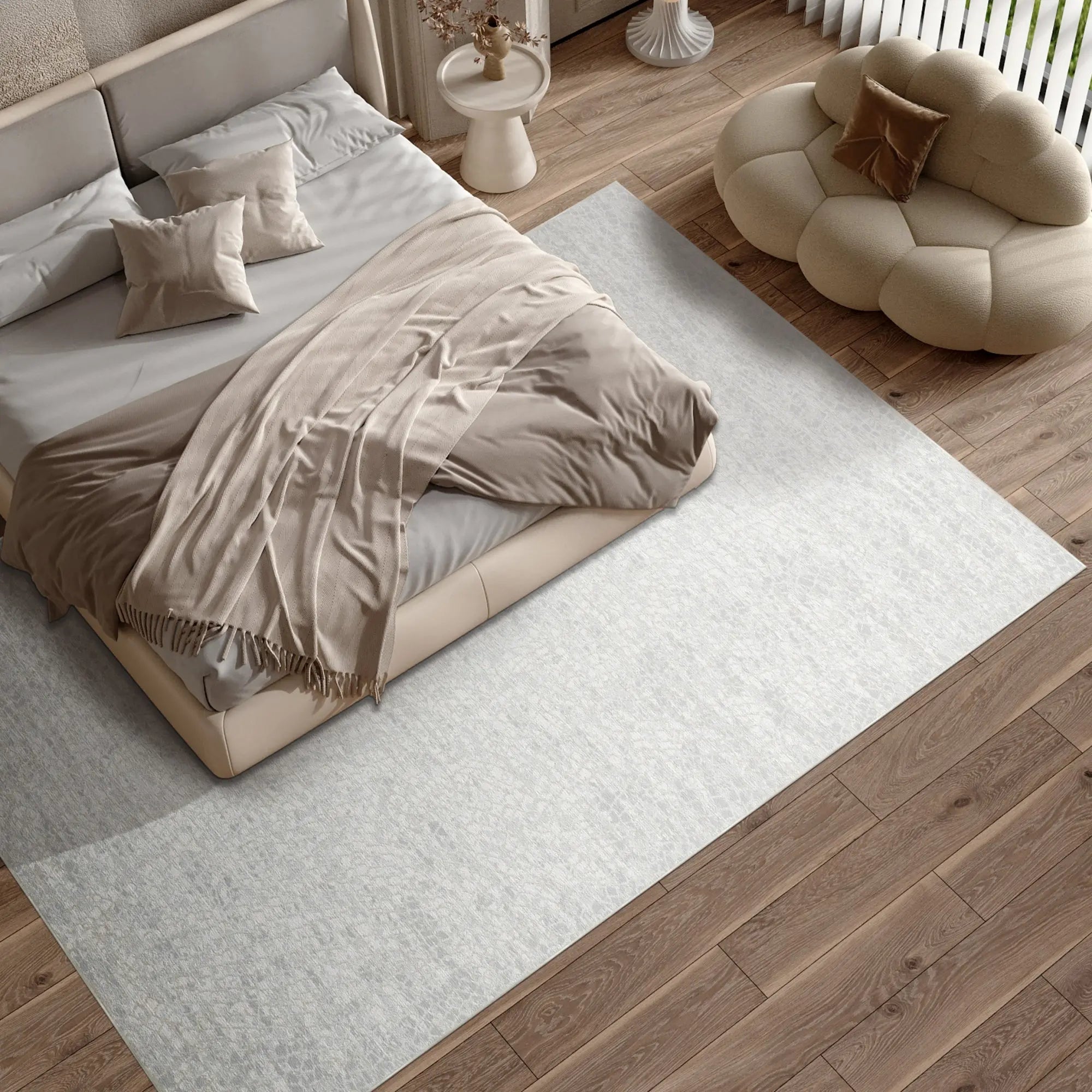 Tappeto Grigio Scaglie Titanio