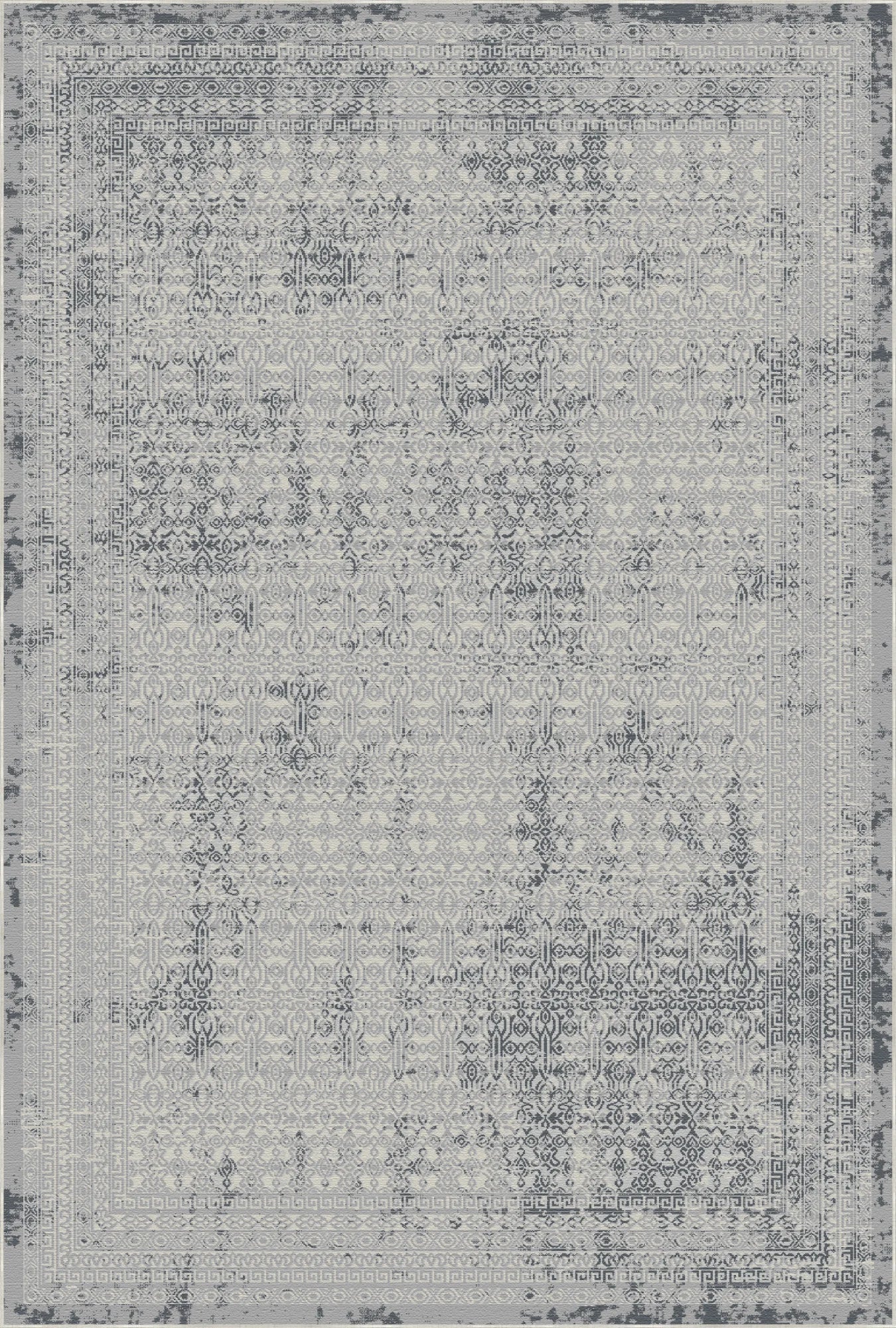 Obsidian Lattice Gray Rug