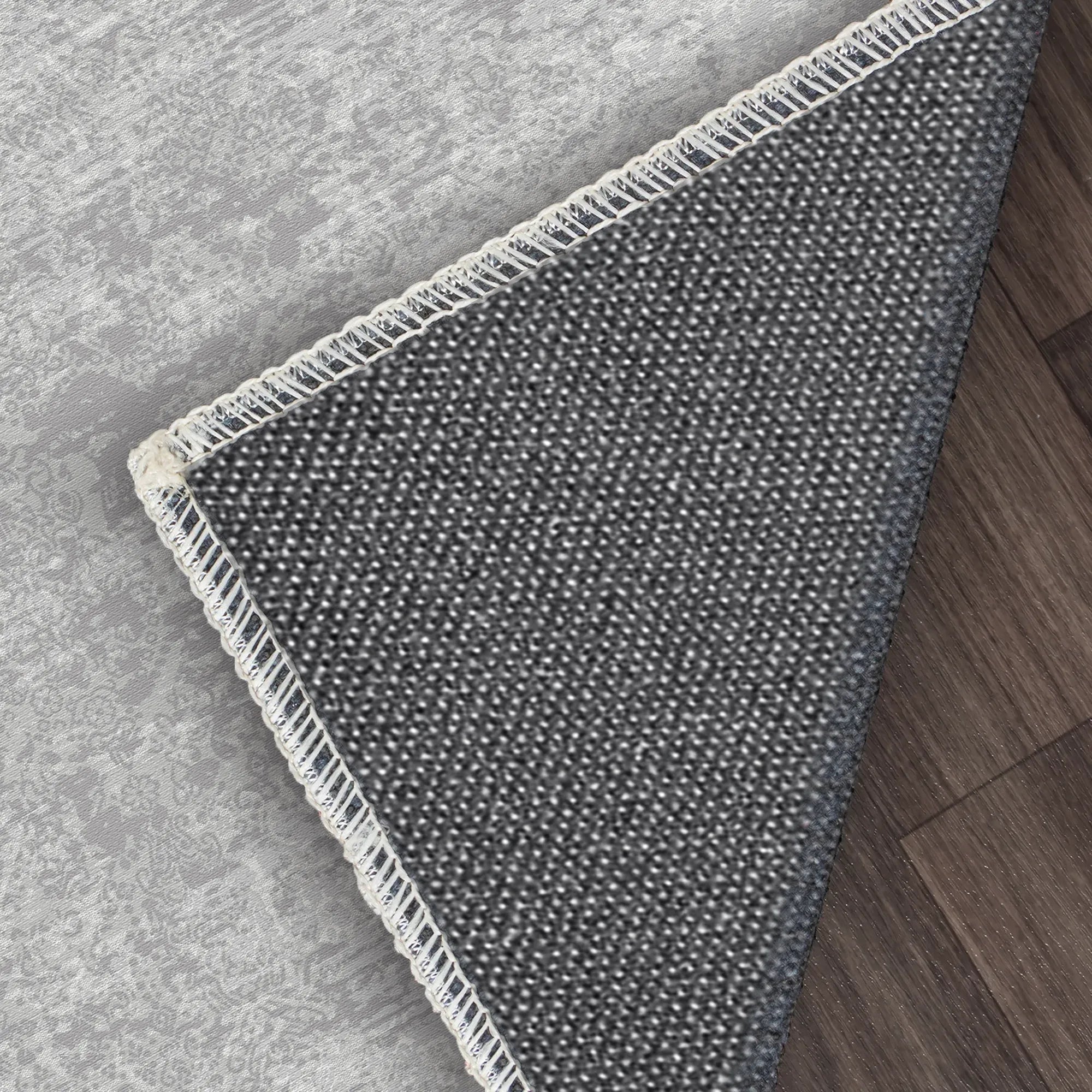 Stratos Veil Washable Gray Rug