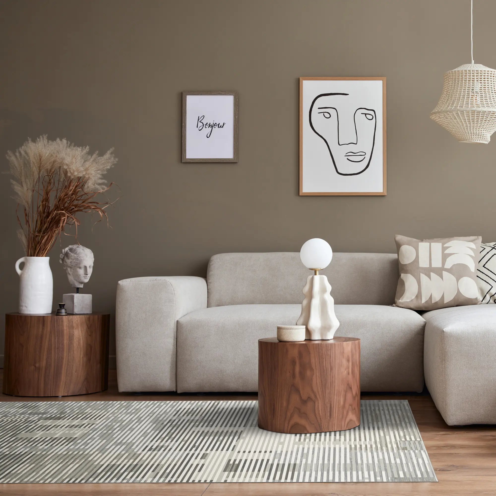 Tappeto Grigio Lineare Cifra Binaria