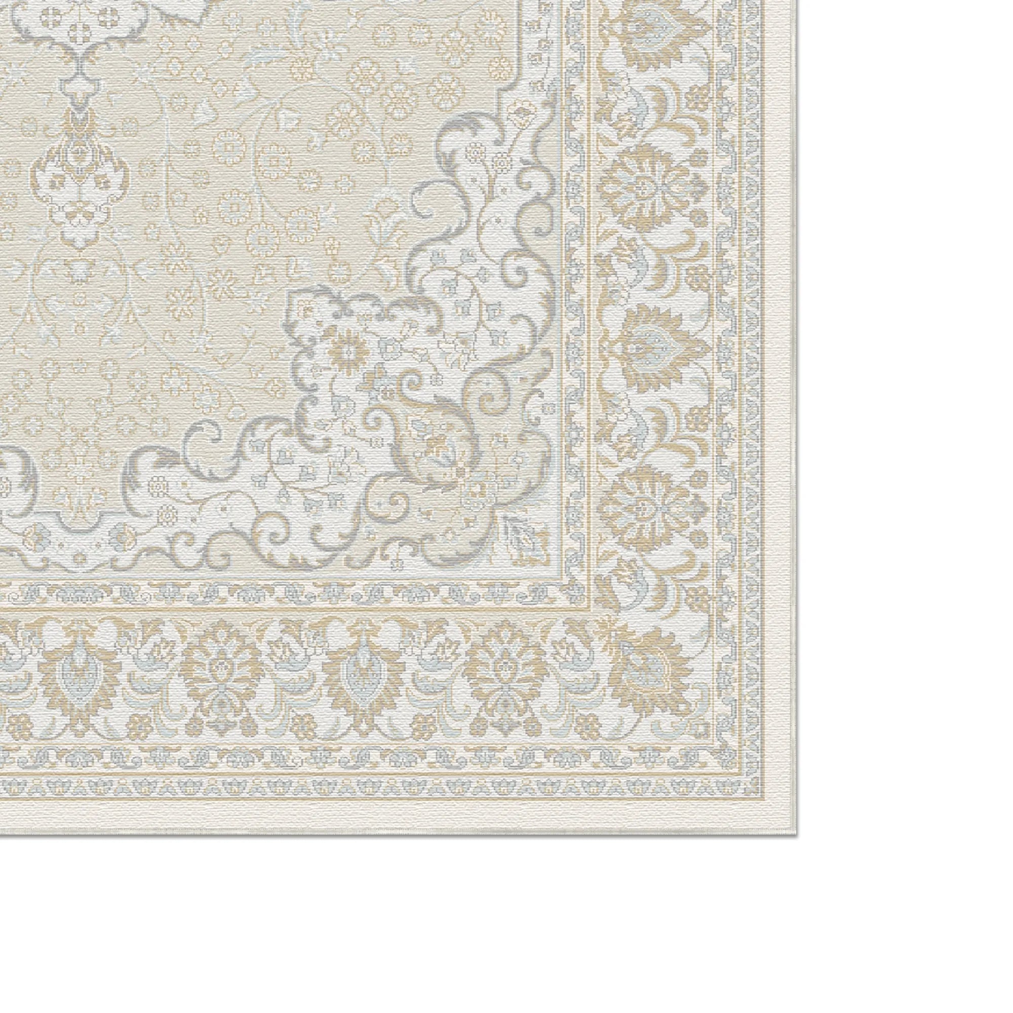Amber Heritage Medallion Beige Rug