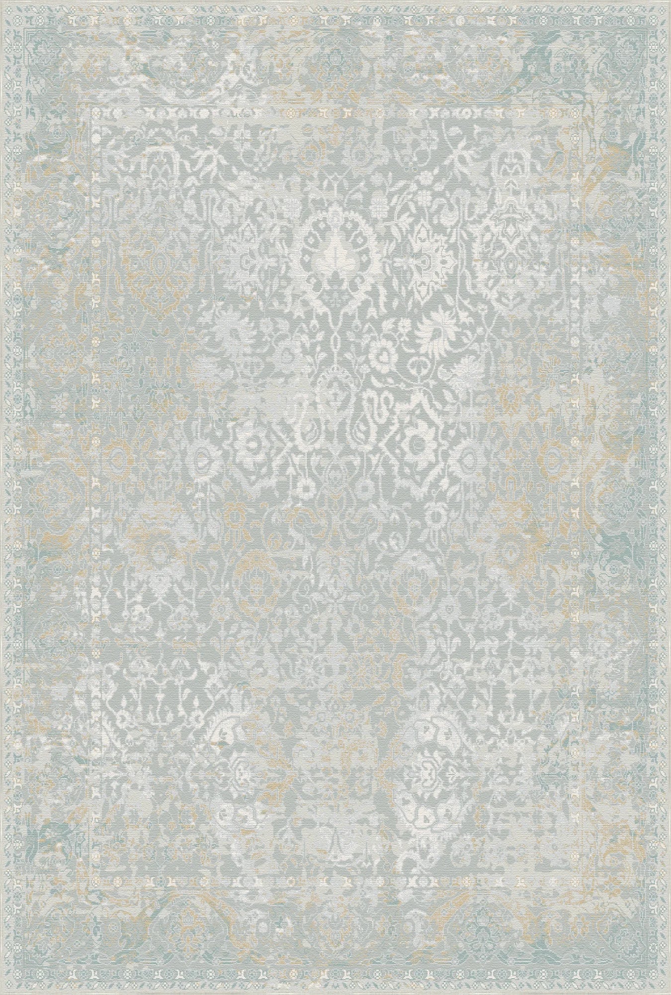 Veridian Patina Washable Teal Rug