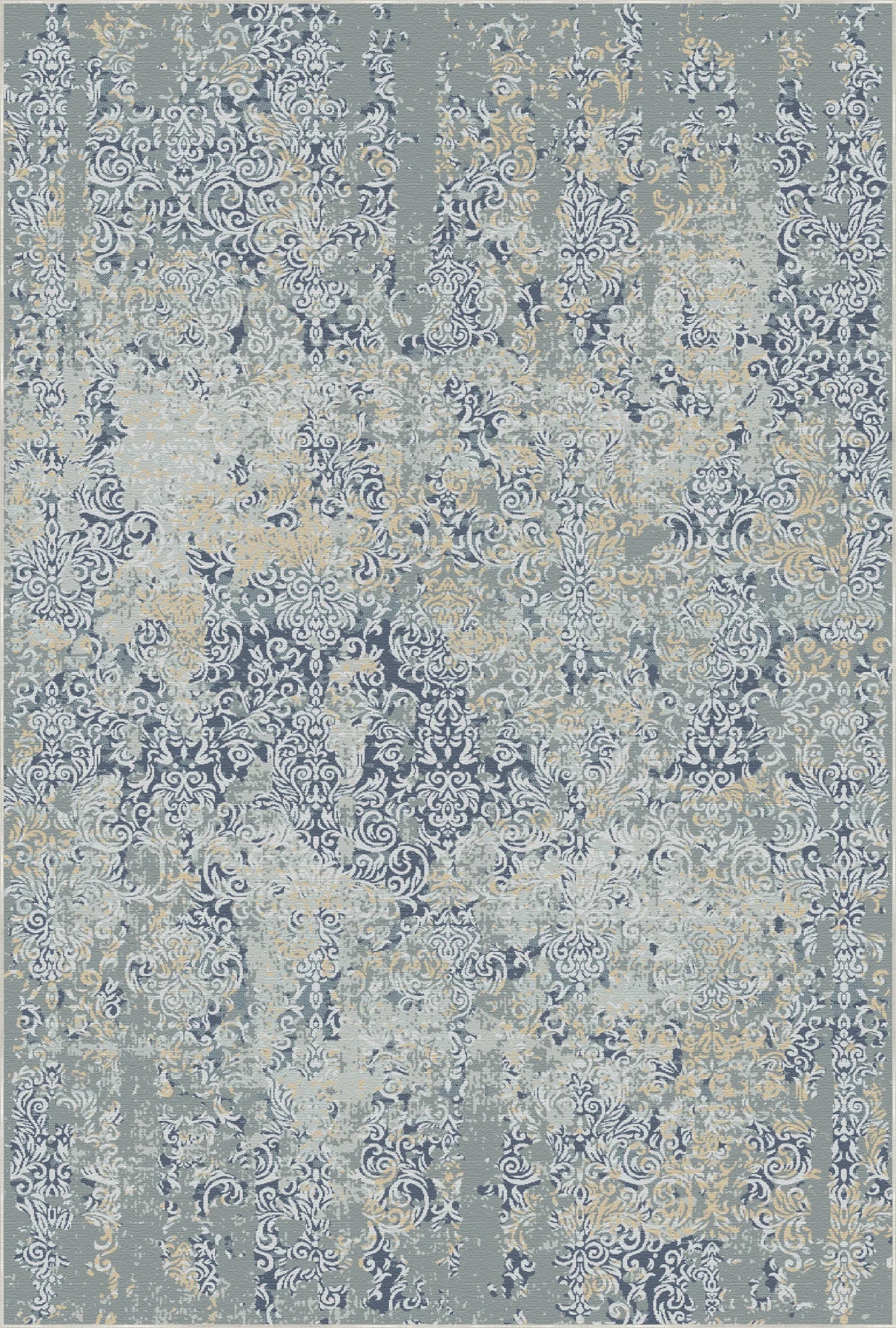 Caspian Weave Distressed Blue Rug