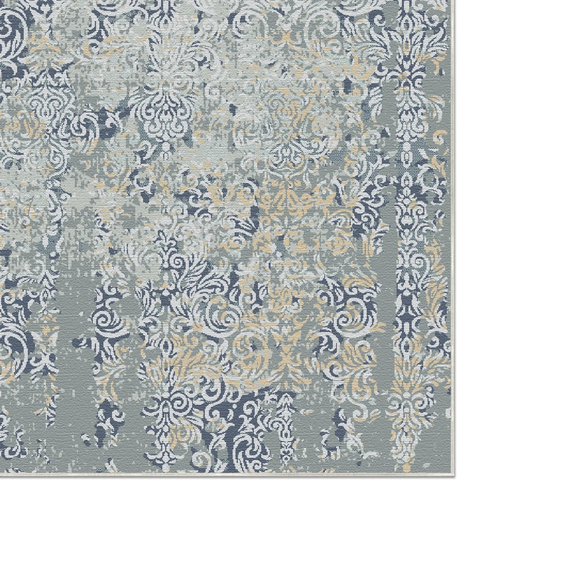 Caspian Weave Distressed Blue Rug