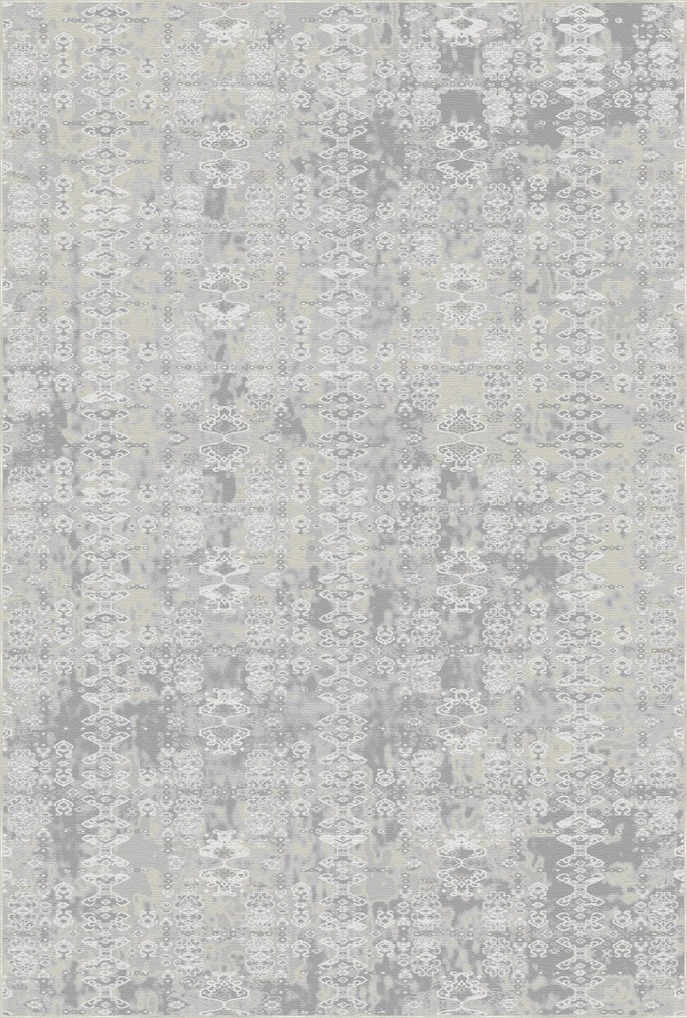 Lunar Rune Distressed Gray Rug