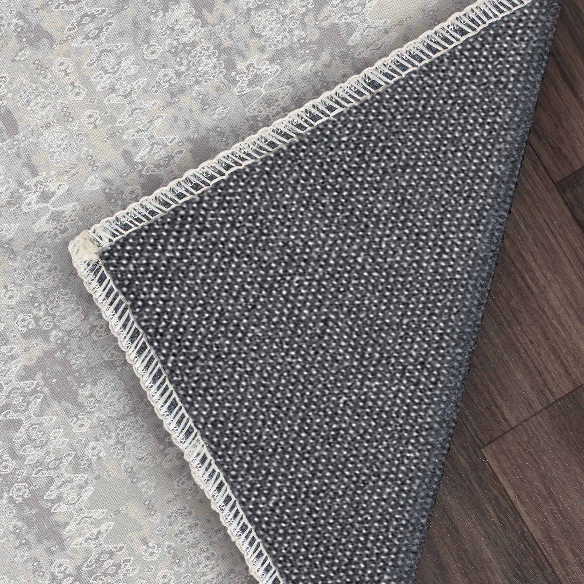 Lunar Rune Distressed Gray Rug
