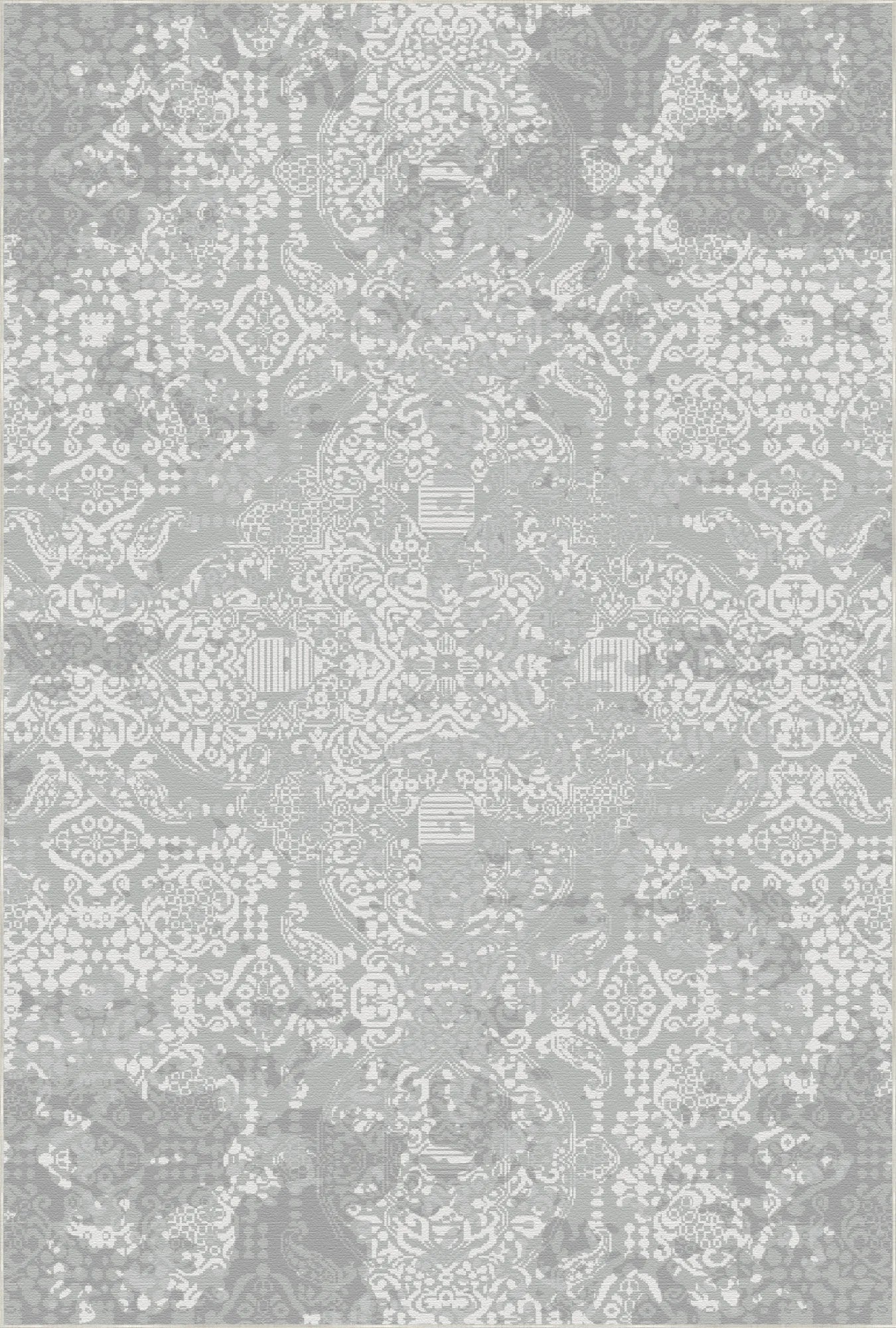 Slate Heirloom Medallion Gray Rug