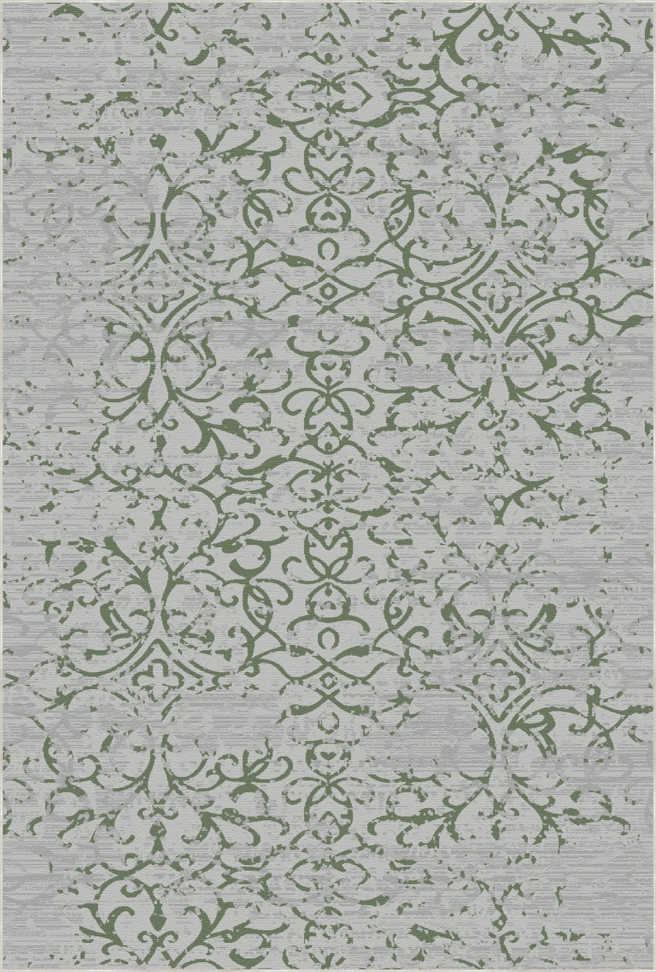 Jade Trellis Distressed Green Rug