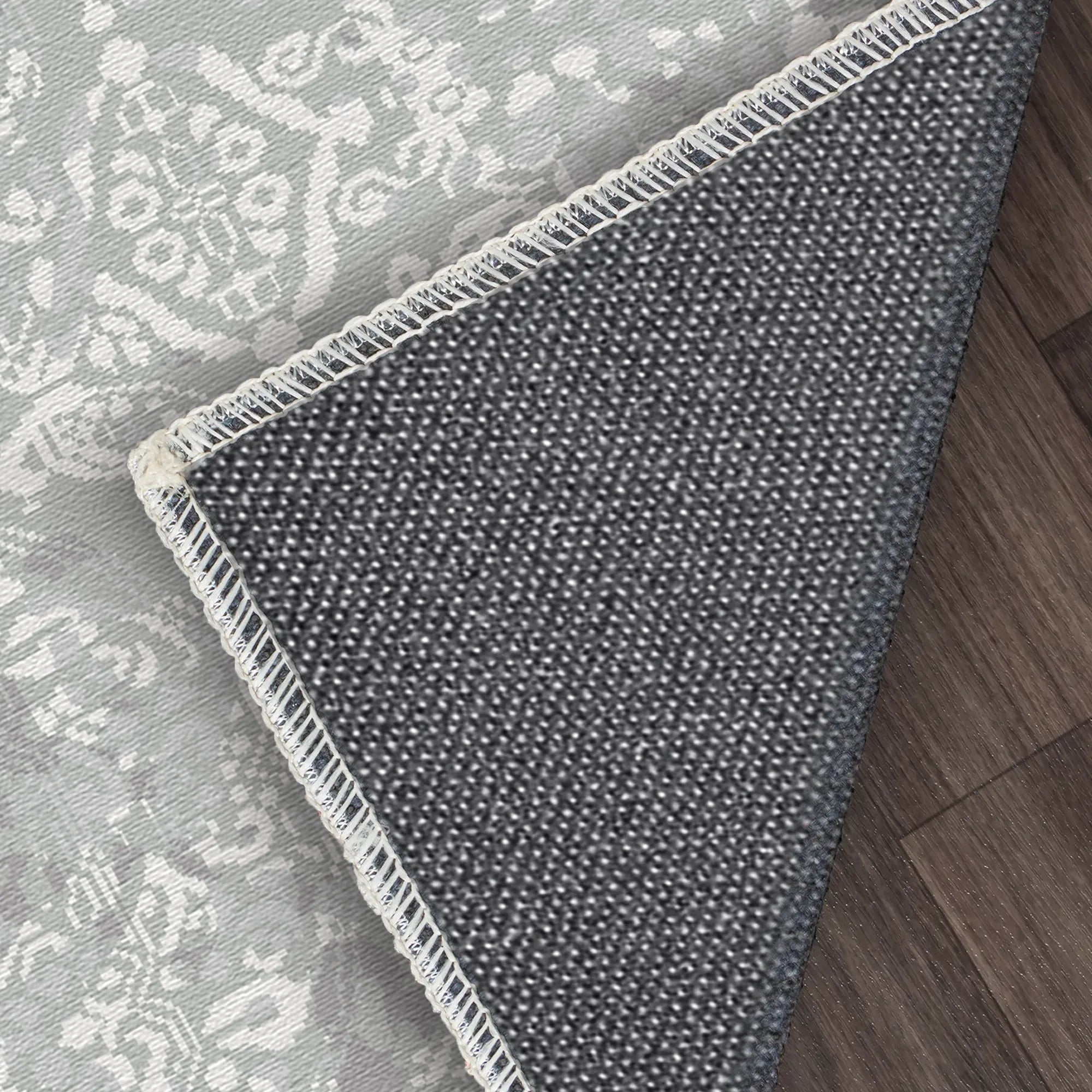 Slate Heirloom Medallion Gray Rug