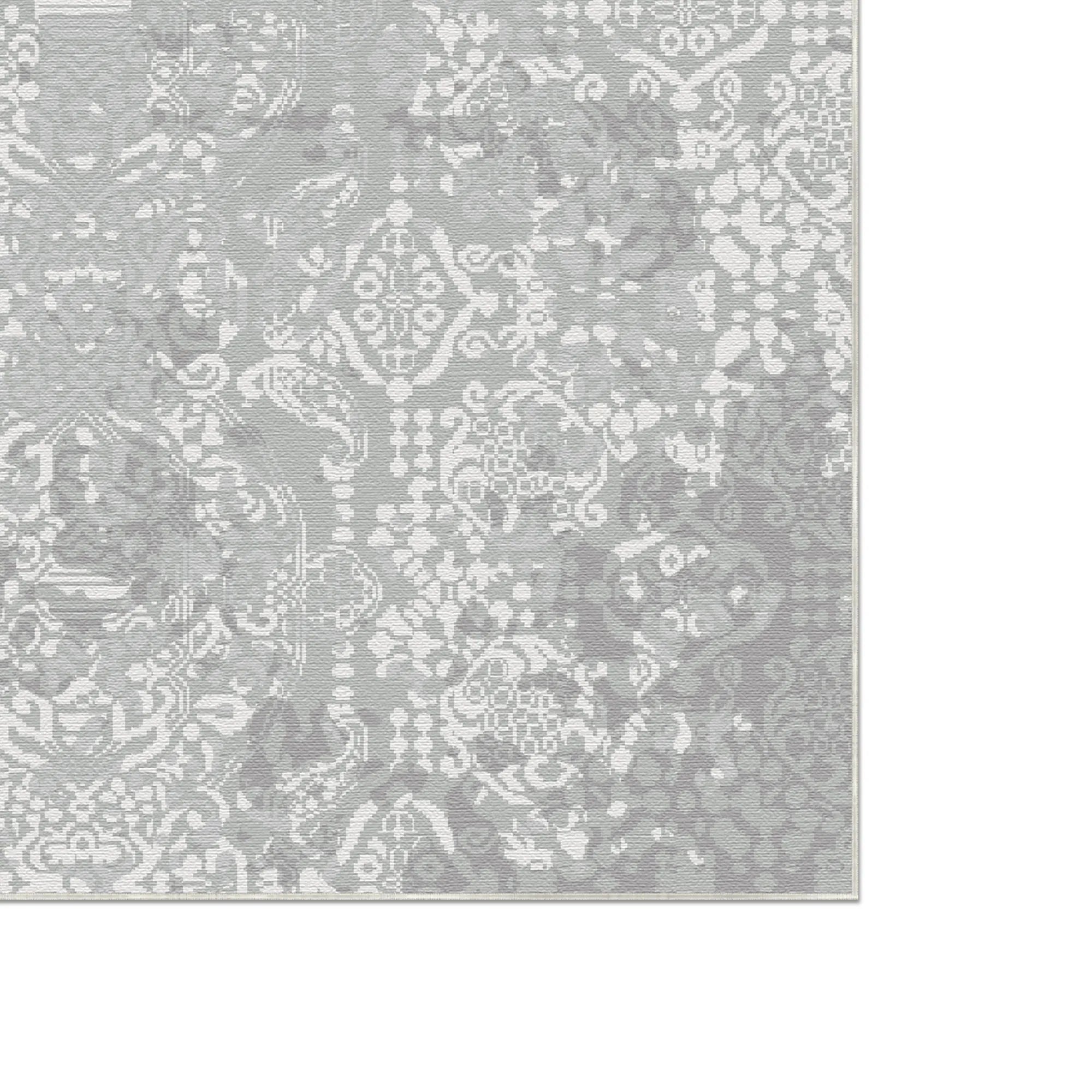 Slate Heirloom Medallion Gray Rug