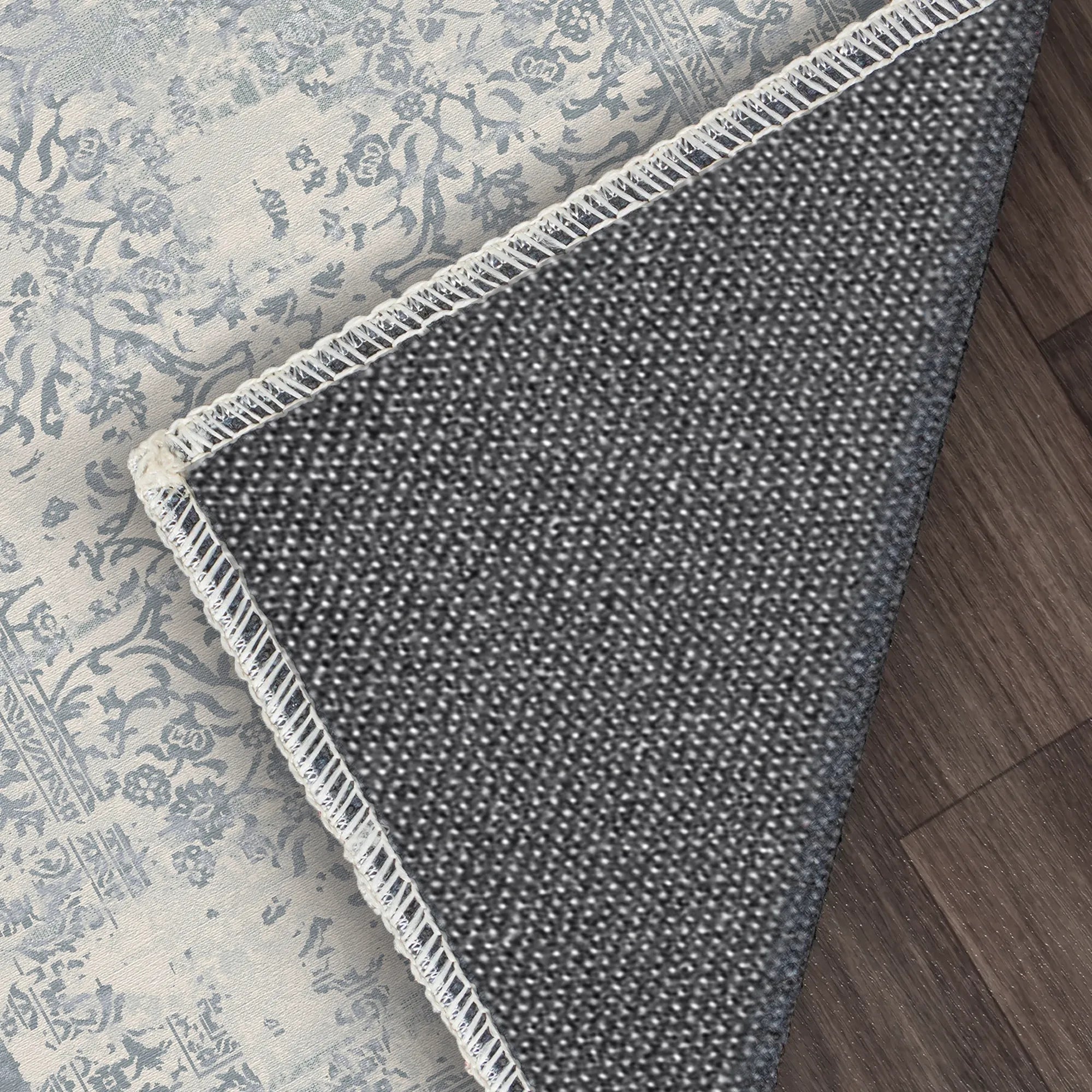 Azure Fossil Washable Blue Rug