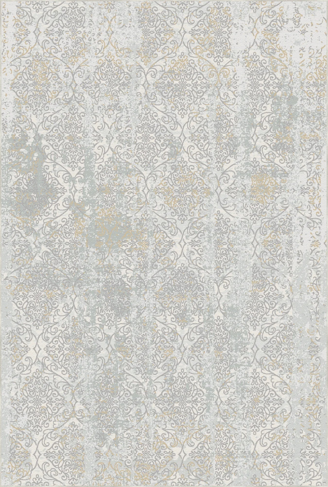 Alabaster Lattice Distressed Light Gray Rug