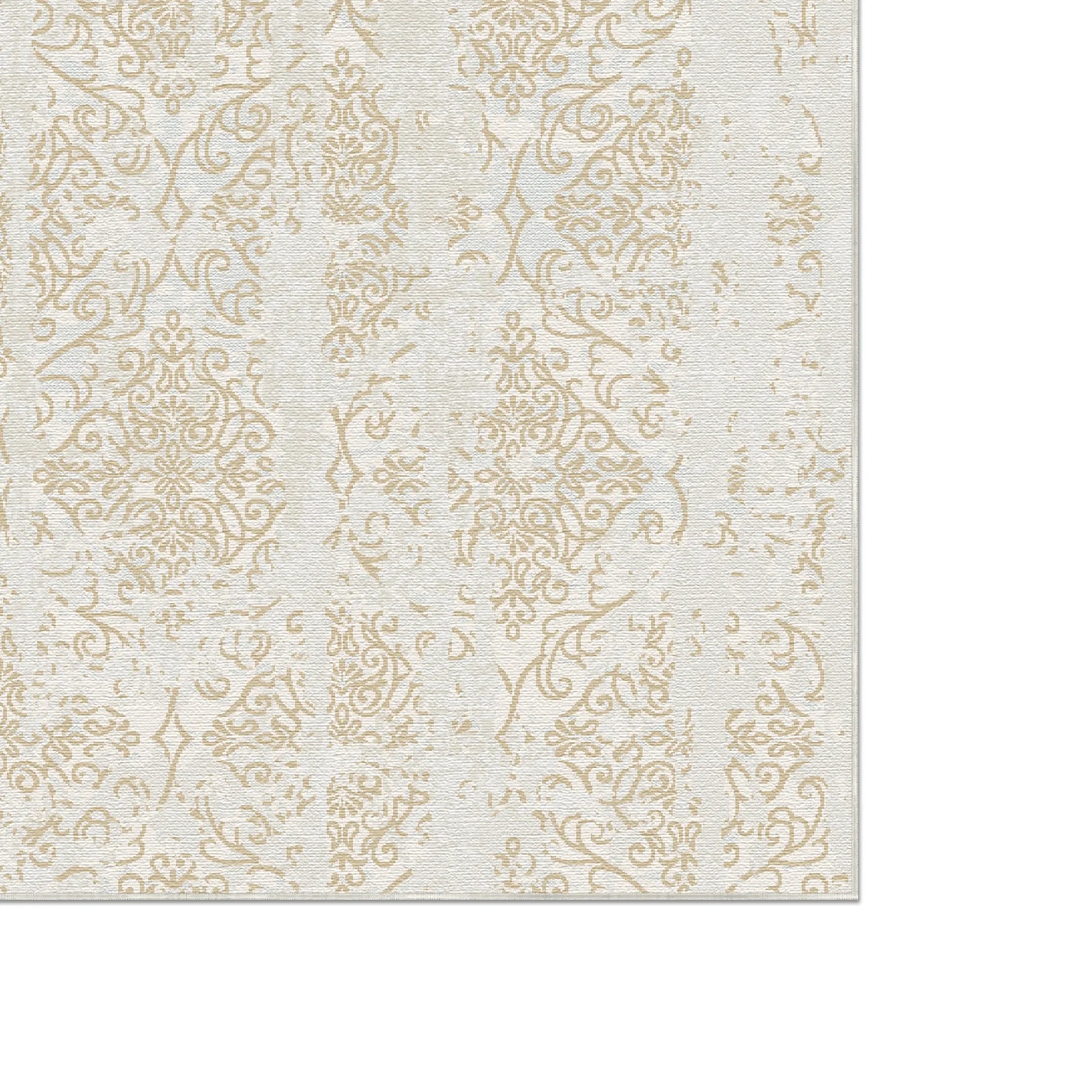 Sunlit Column Washable Beige Rug