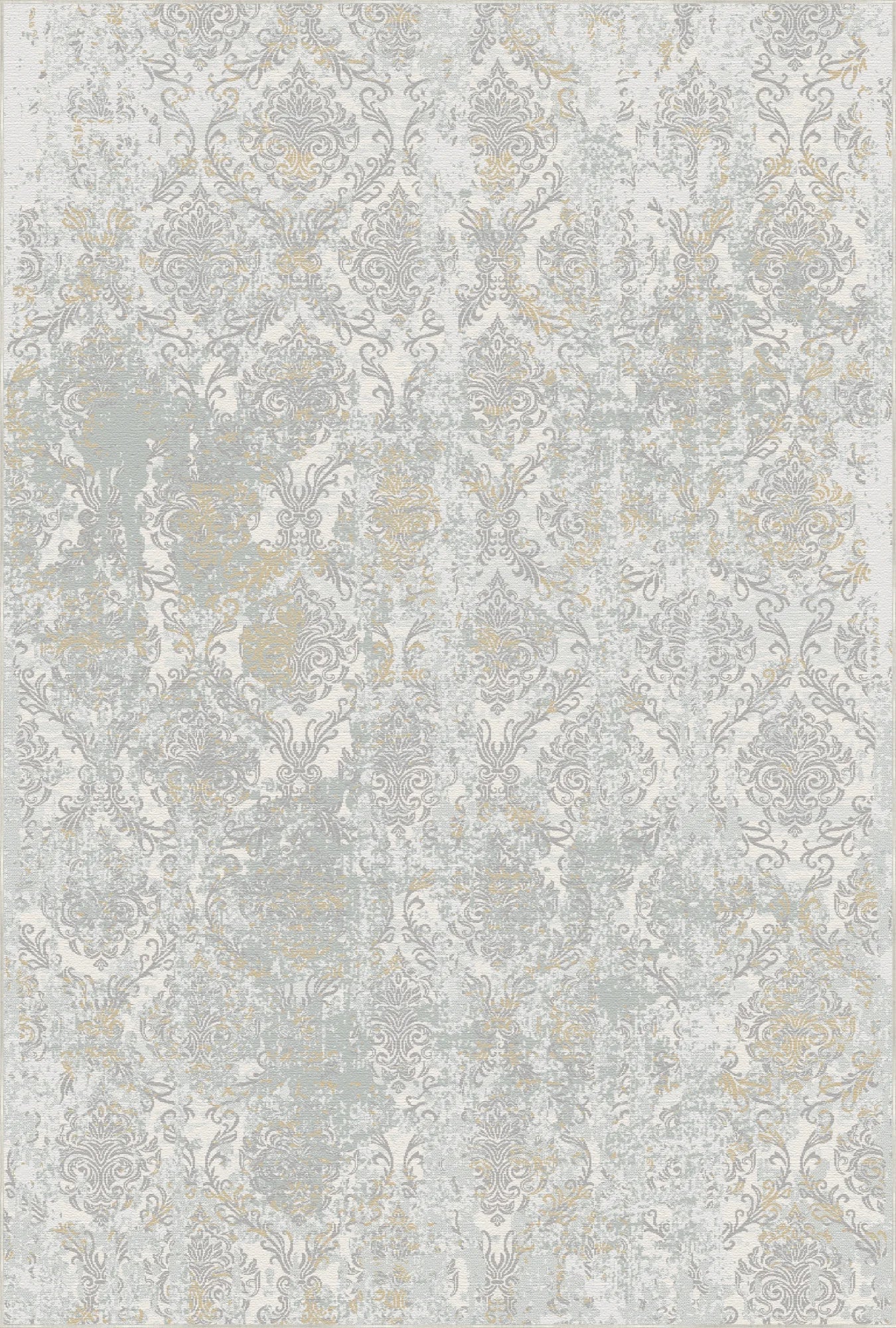 Silvered Column Washable Light Gray Rug