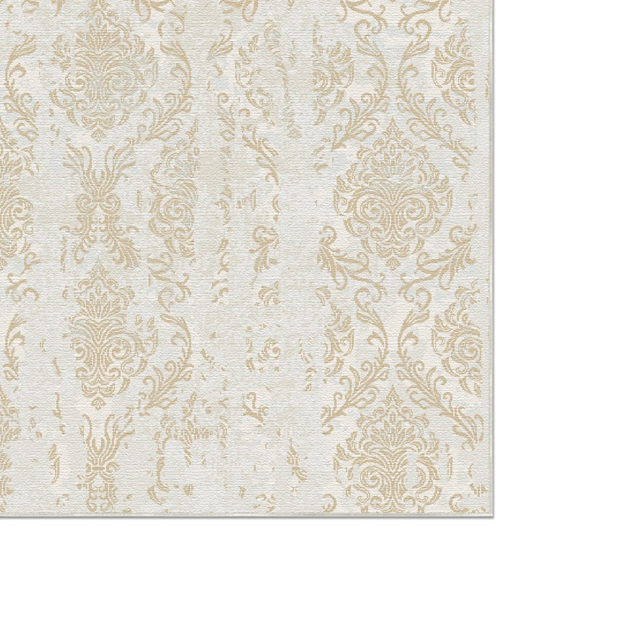 Sandswept Column Washable Beige Rug