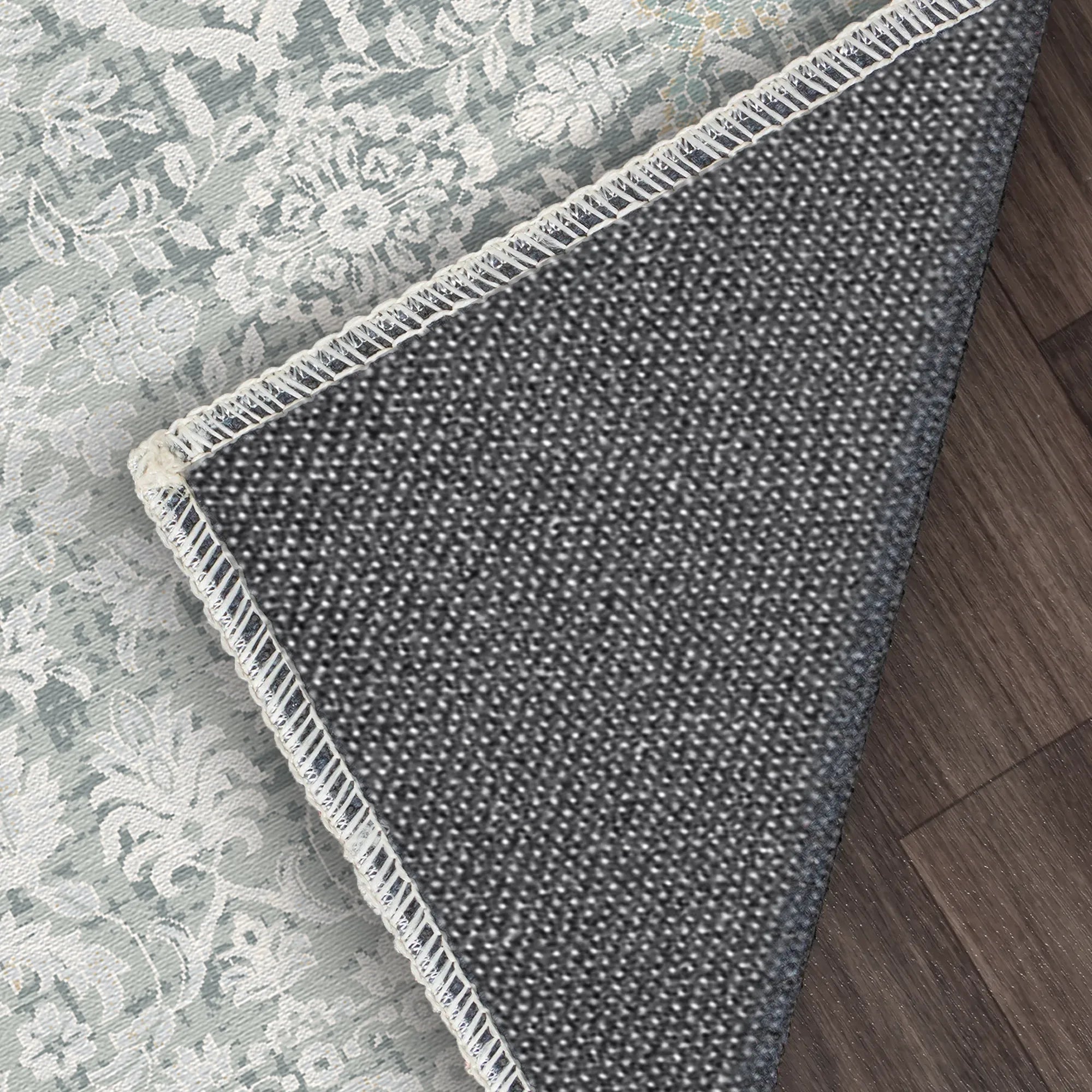 Veridian Grove Distressed Teal Rug