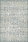 Elysian Manor Distressed Teal Rug Light Blue