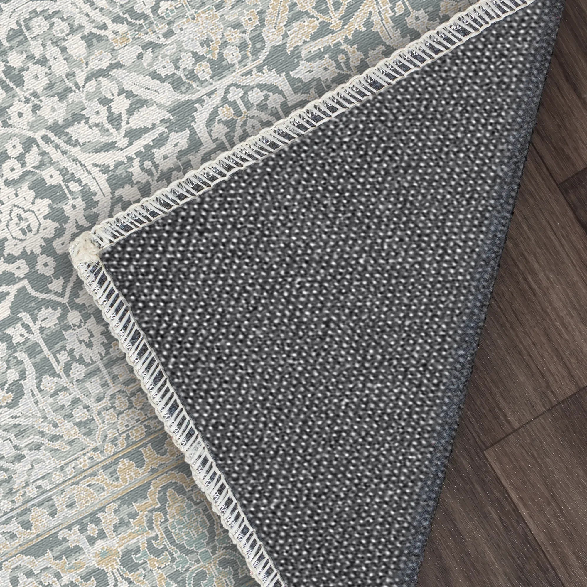 Elysian Manor Distressed Teal Rug