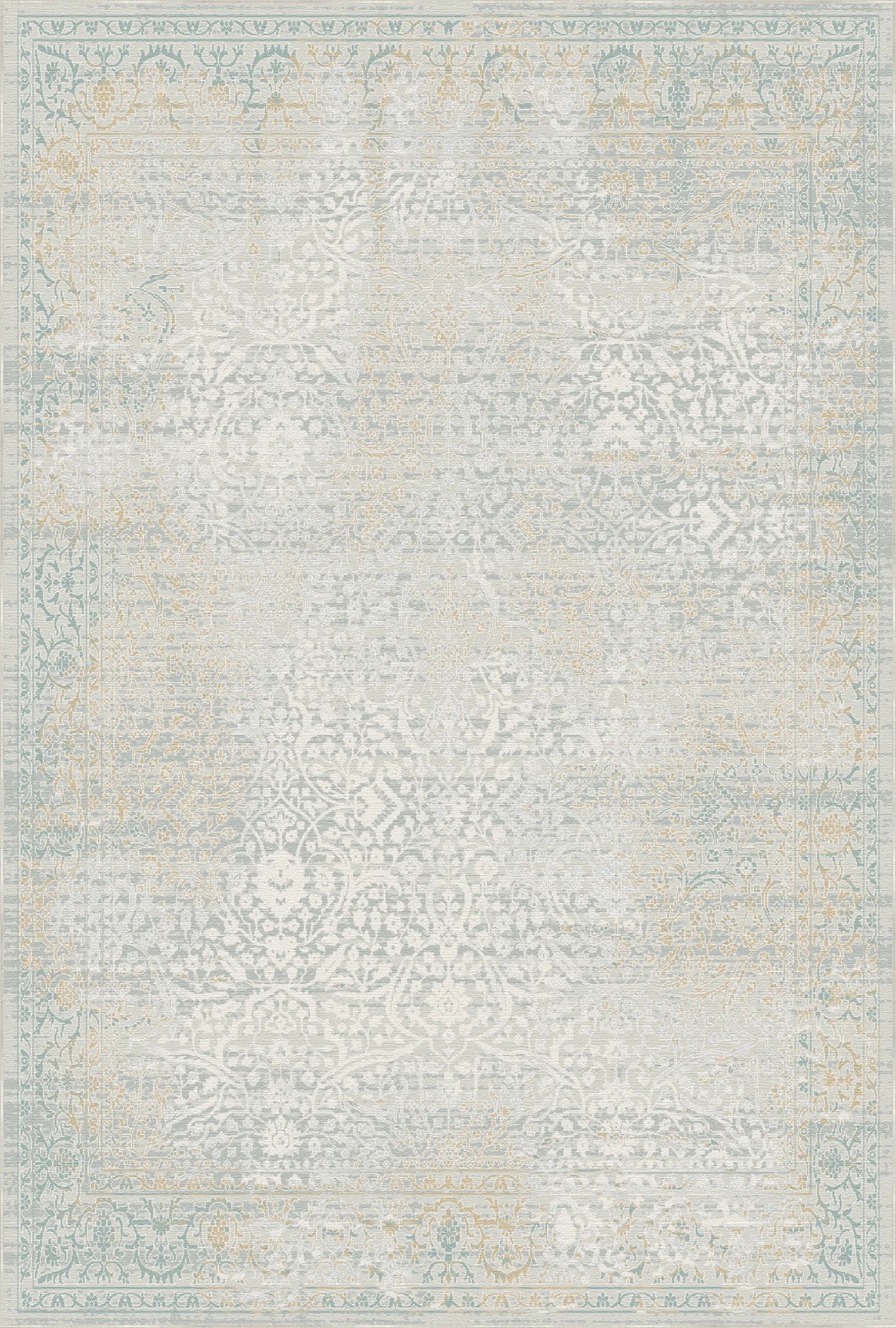 Silvered Manor Distressed Light Gray Rug