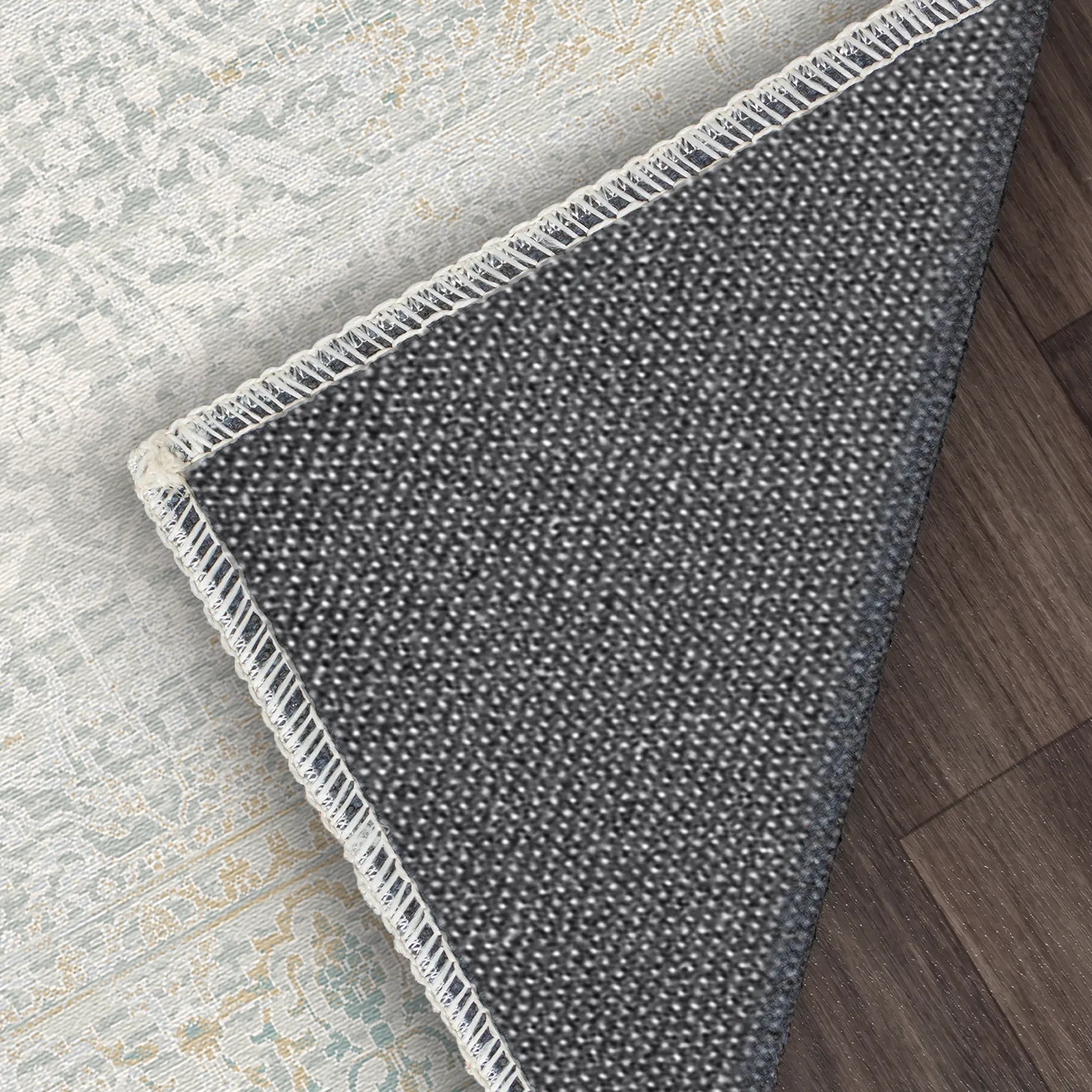 Silvered Manor Distressed Light Gray Rug