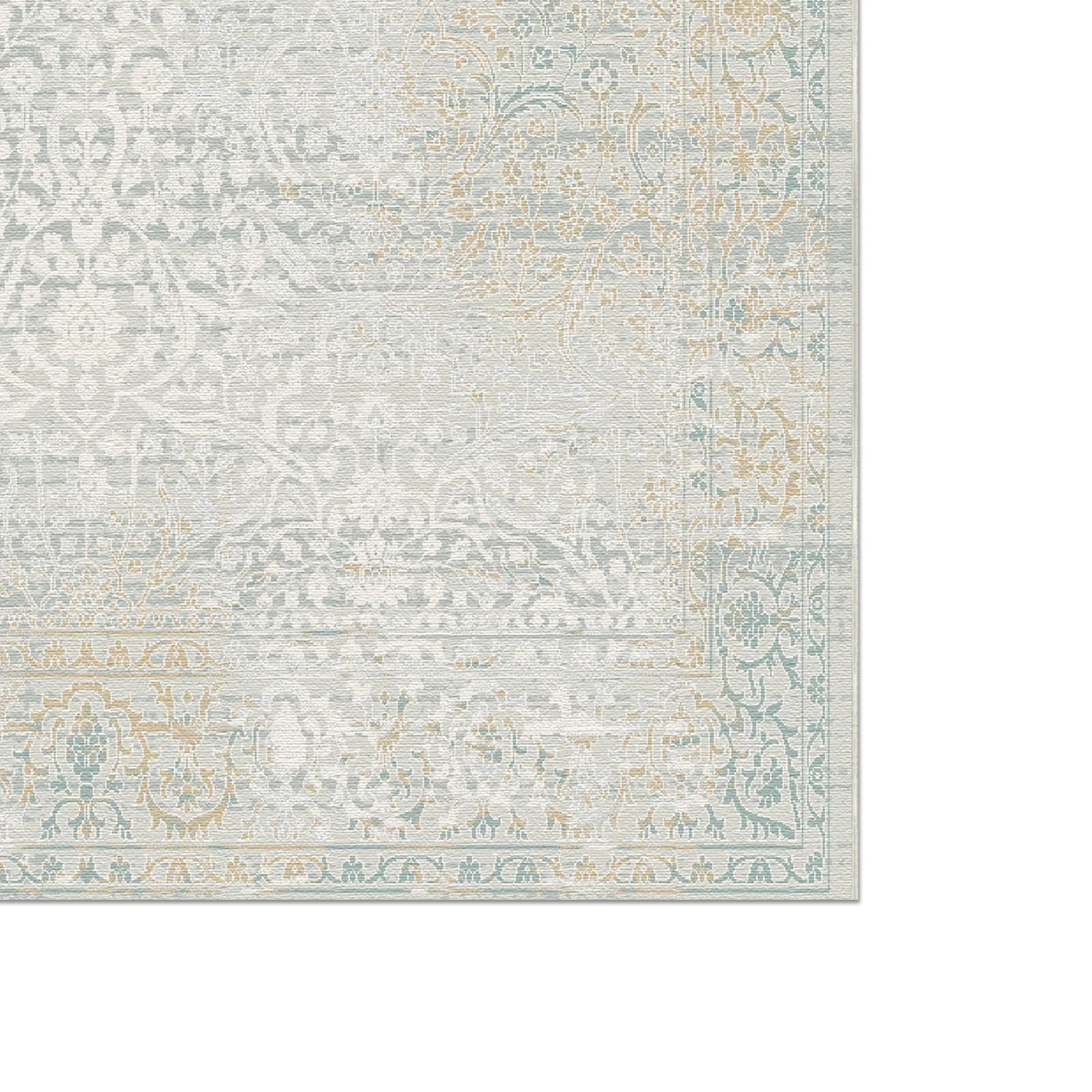 Silvered Manor Distressed Light Gray Rug
