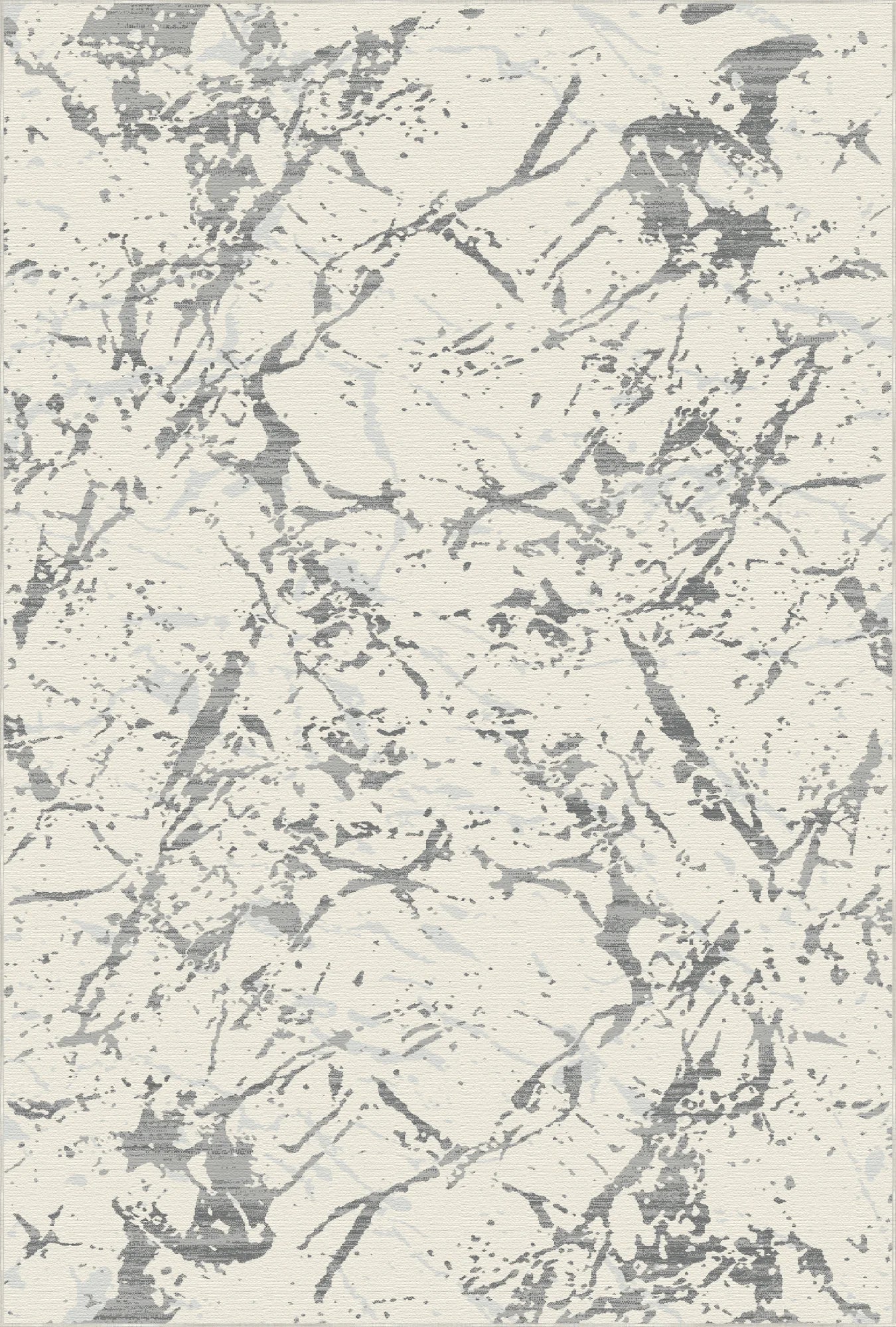 Pewter Frost Washable Gray Marble Rug