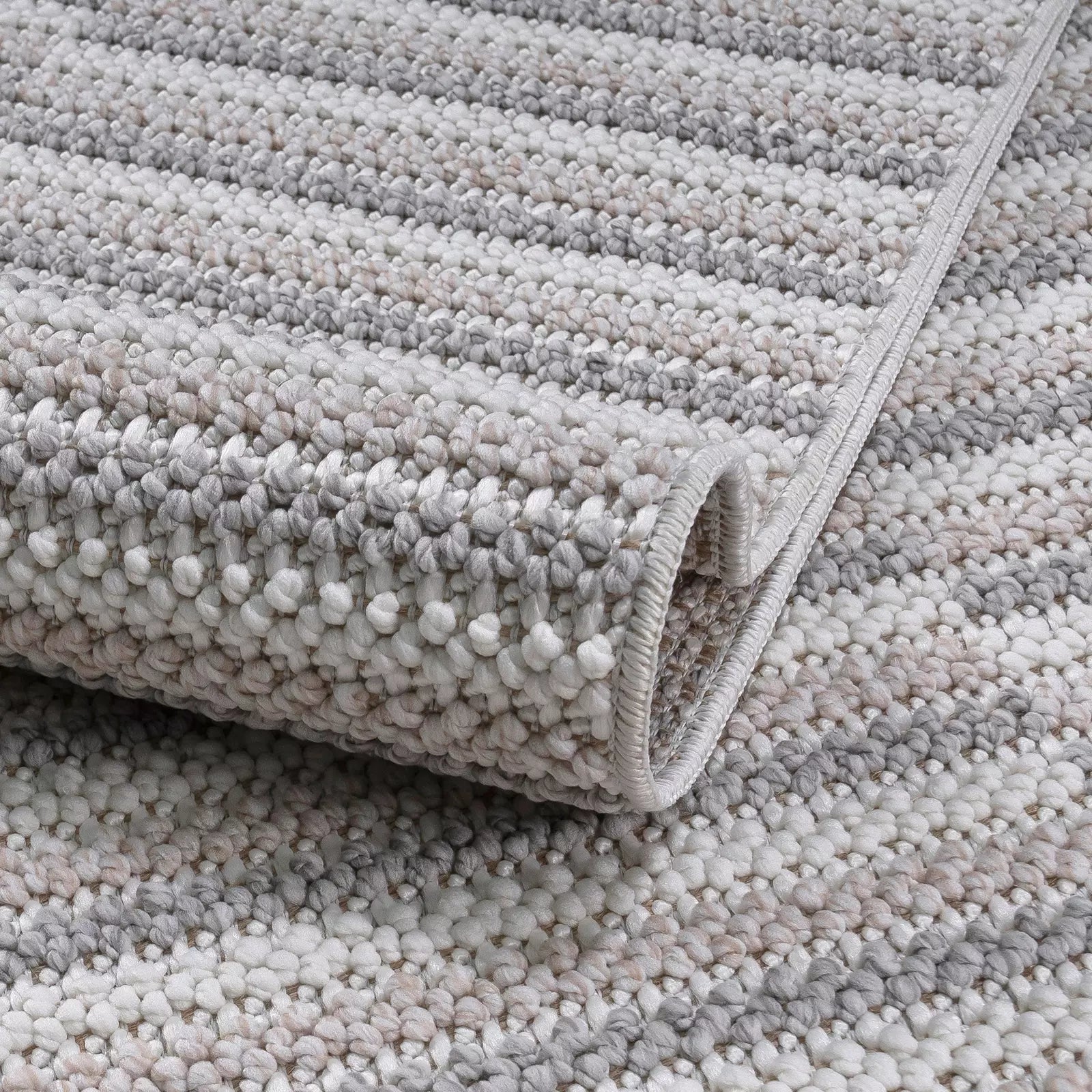 Touch of Lines Beige Soft Weave - Bella Rugs