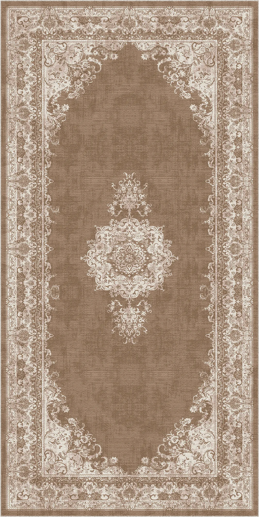 Tappeto Vintage Marrone Salvia