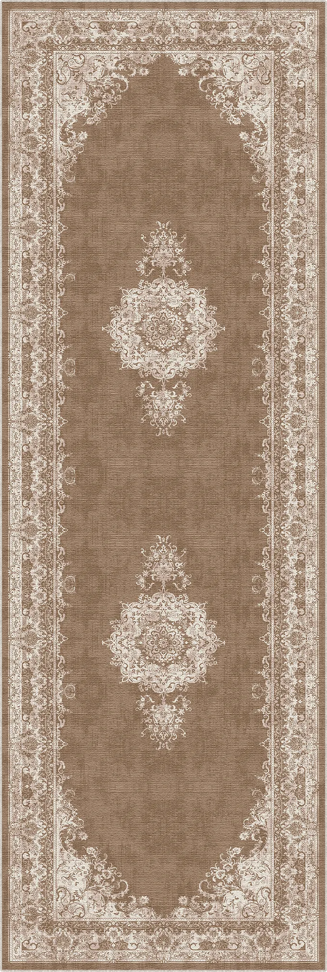Tappeto Vintage Marrone Salvia