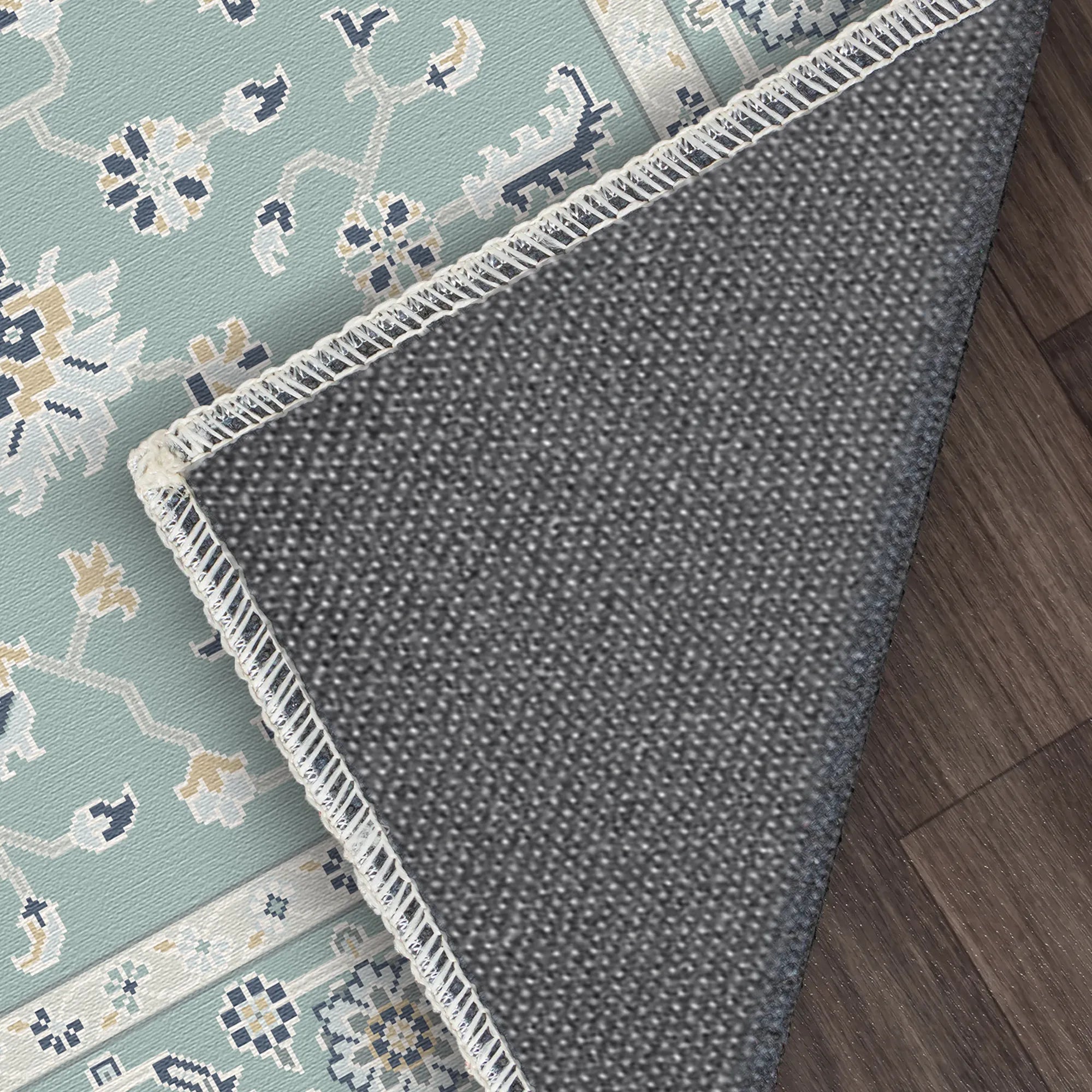 Turquoise Ivory Arbor Rug