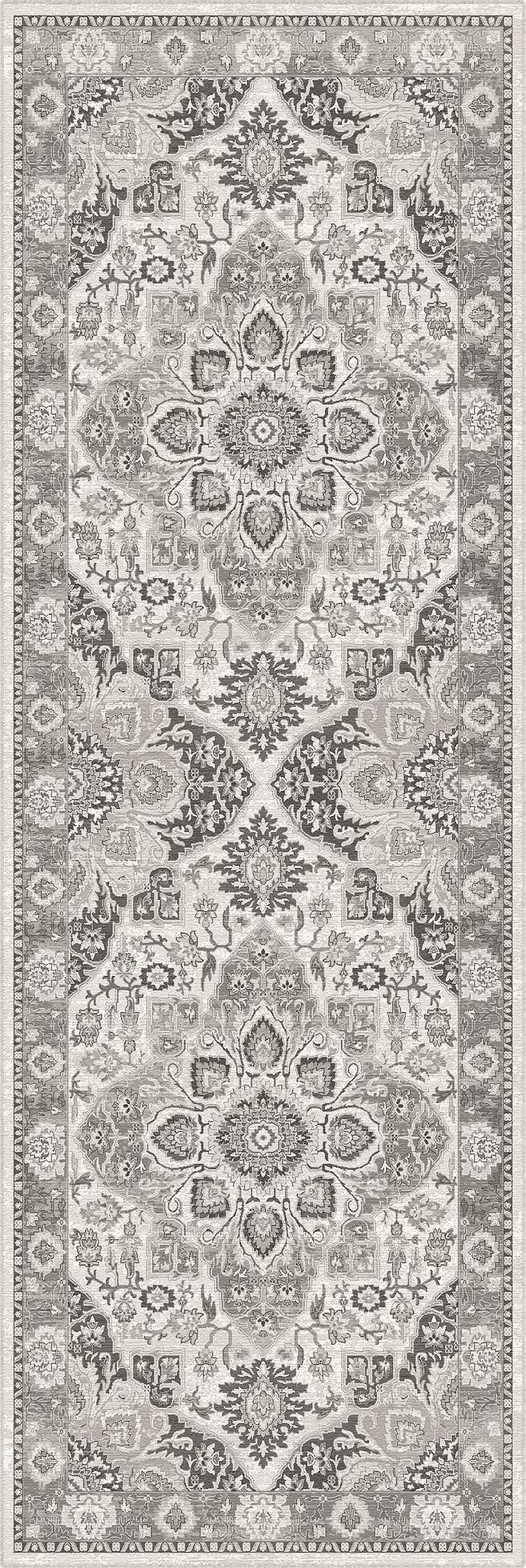 Tappeto Elysian Grande Medaglione Grigio Chiaro