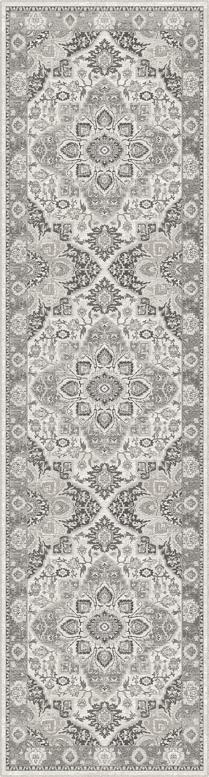 Tappeto Elysian Grande Medaglione Grigio Chiaro