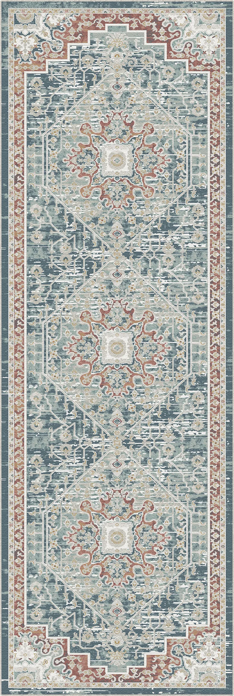 Tappeto Vanguard Medaglione Monumentale Blu