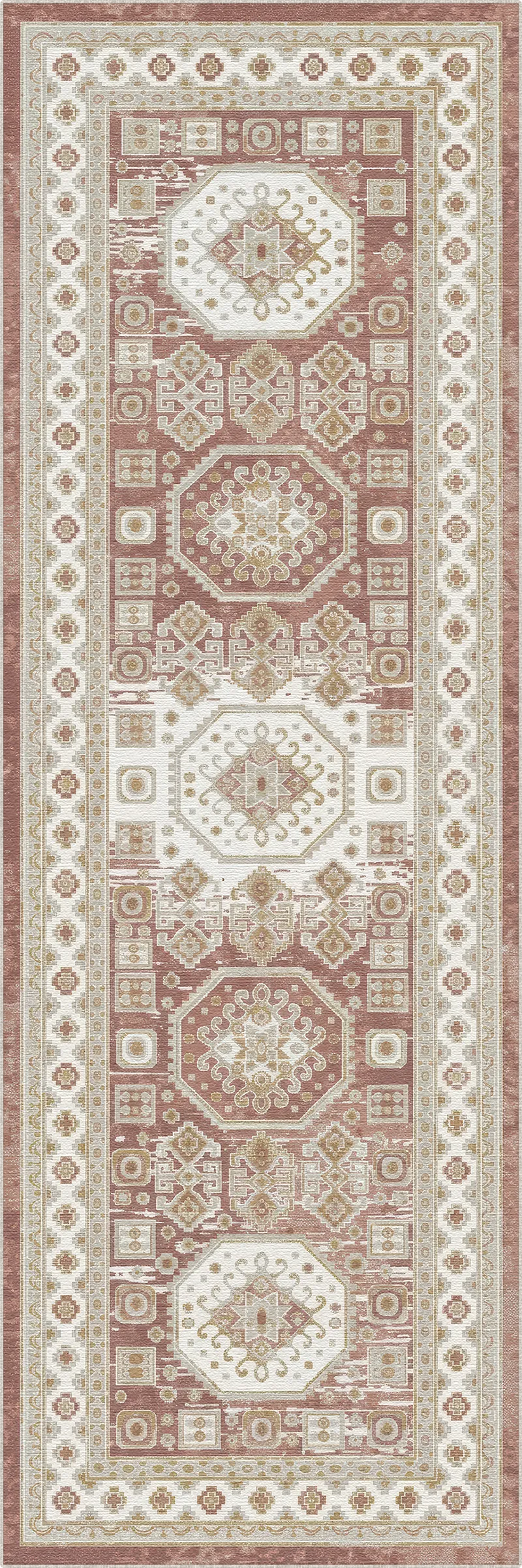 Tappeto Odyssey Medaglione Tribale Terracotta