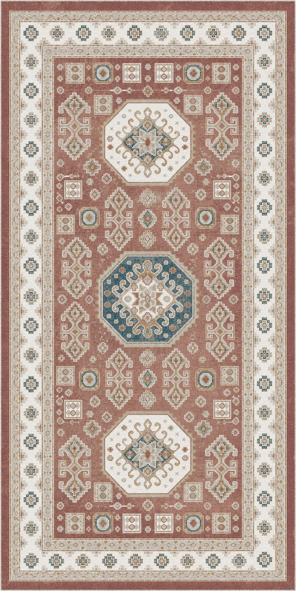 Tappeto Odyssey Tribale Blu Terracotta