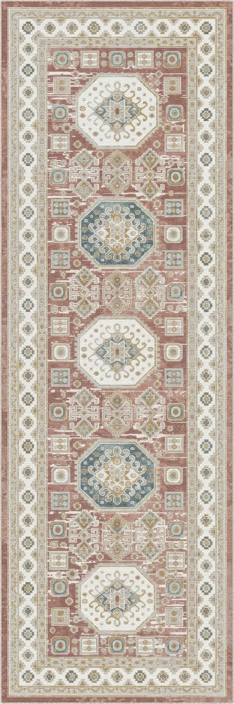 Tappeto Odyssey Tribale Blu Terracotta