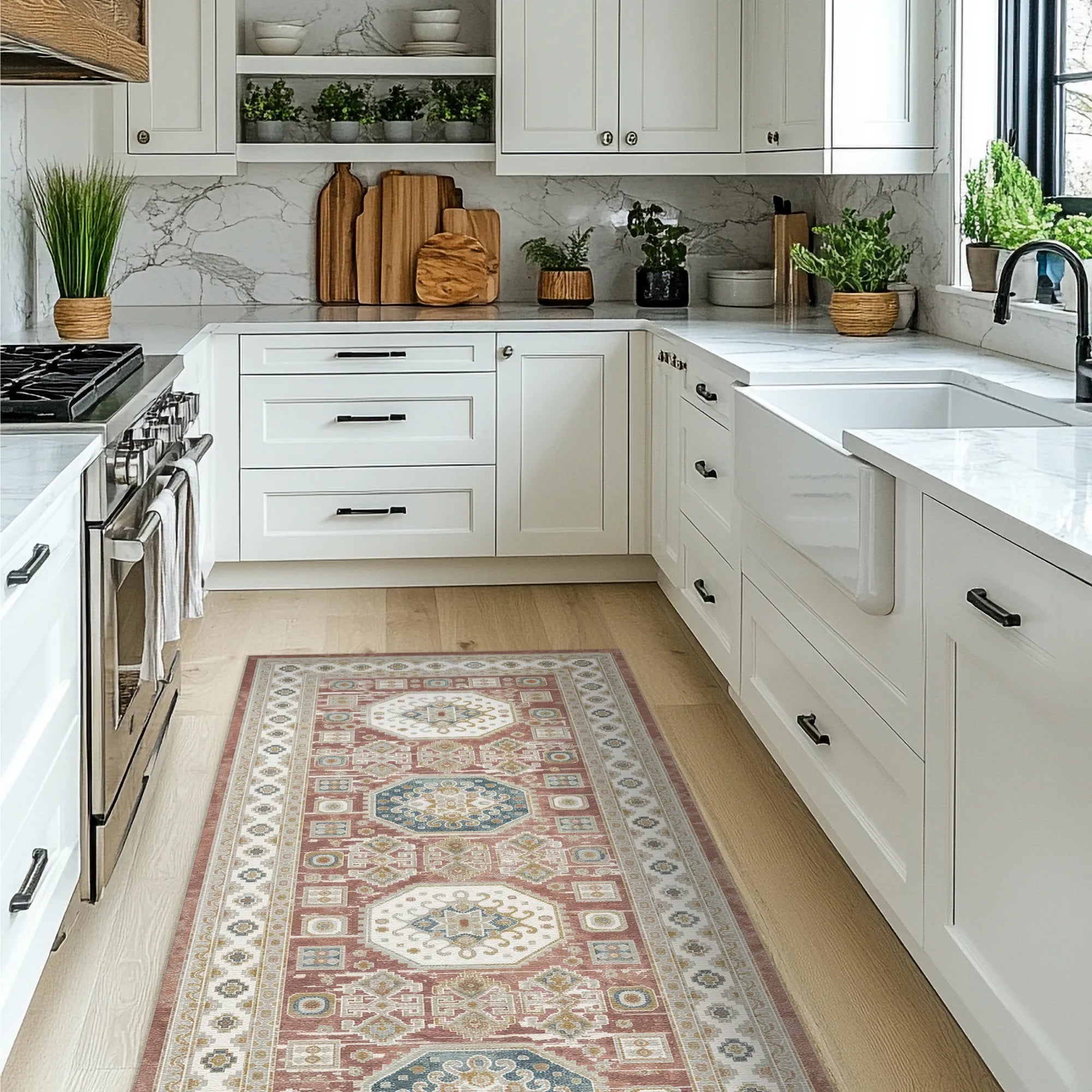 Tappeto Odyssey Tribale Blu Terracotta