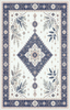 Tappeto Medaglione Botanico Navy 