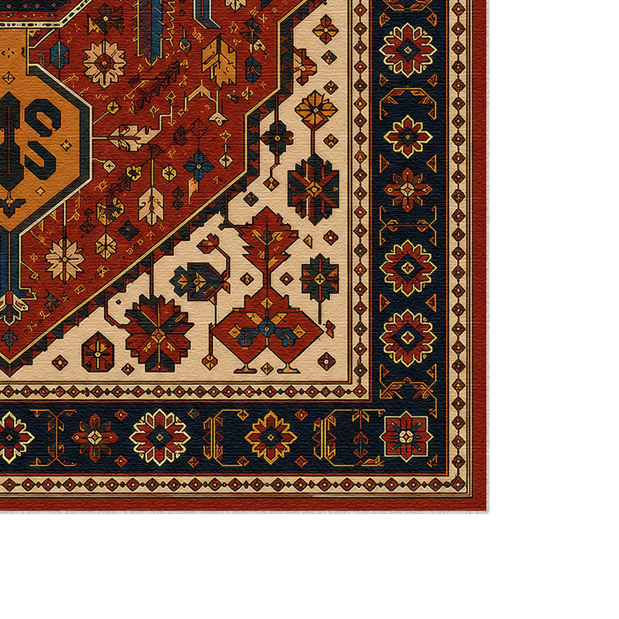 Medaglione Anatolico Antico | Tappeto Vintage Retrò