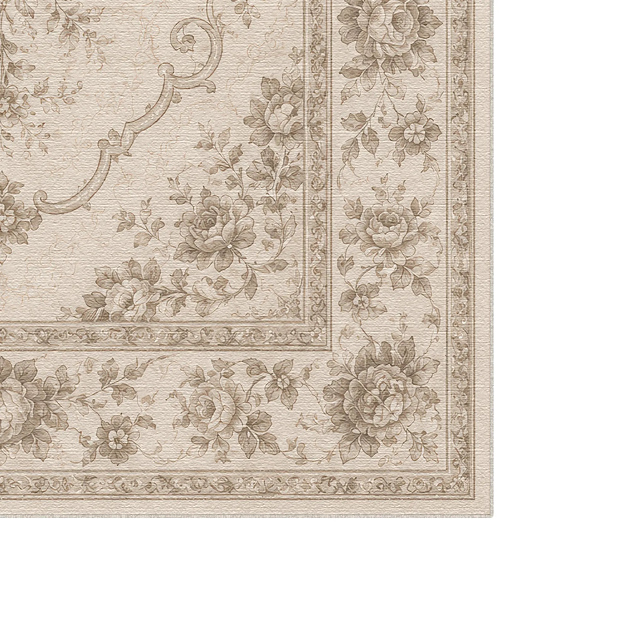 Tappeto Medaglione Floreale Vintage Morbido