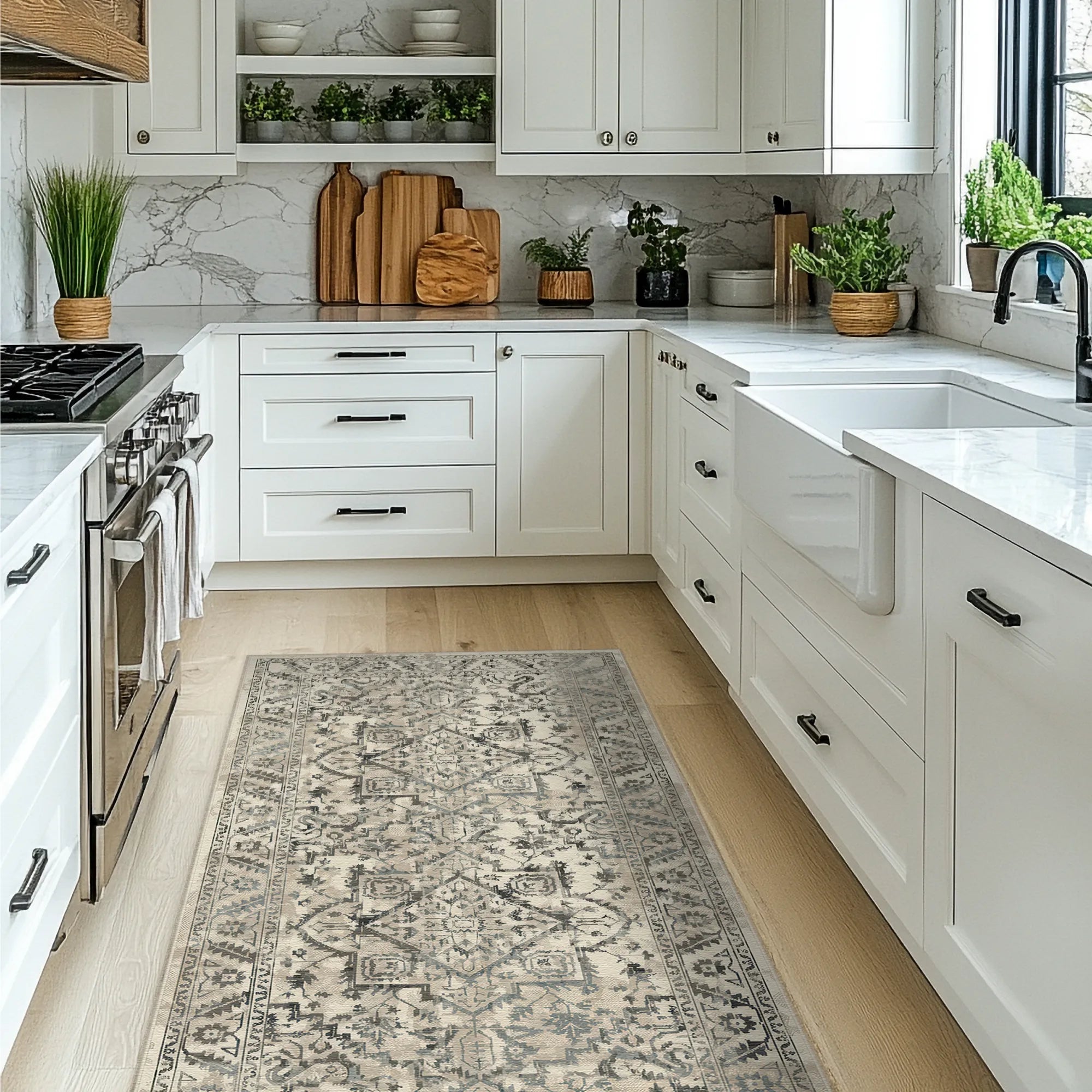 Tappeto Vintage Lavabile Myra Stone