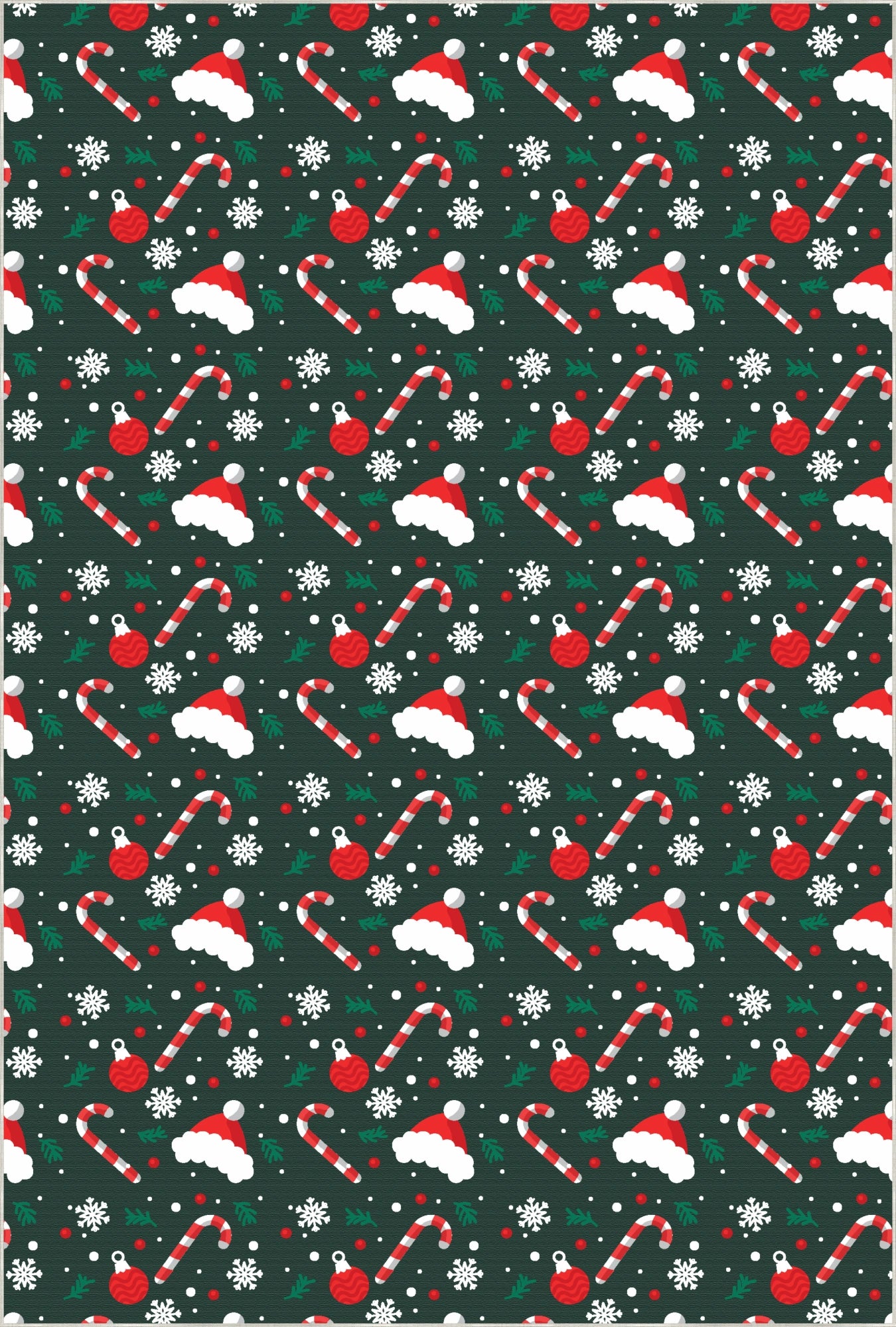 Christmas Bauble Floral Rug
