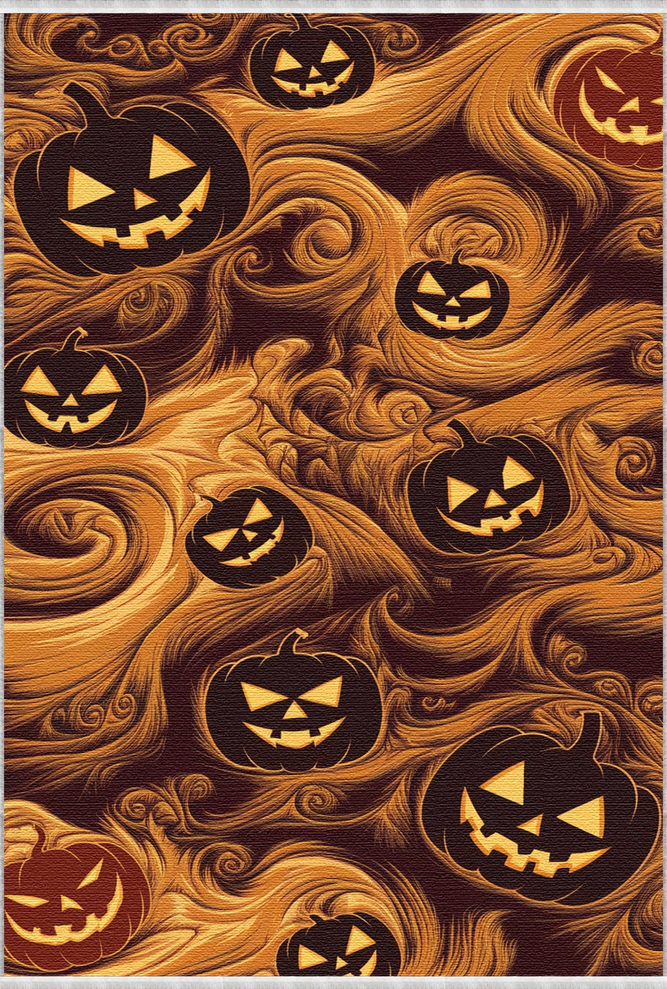 Vortex Glow Pumpkin Rug