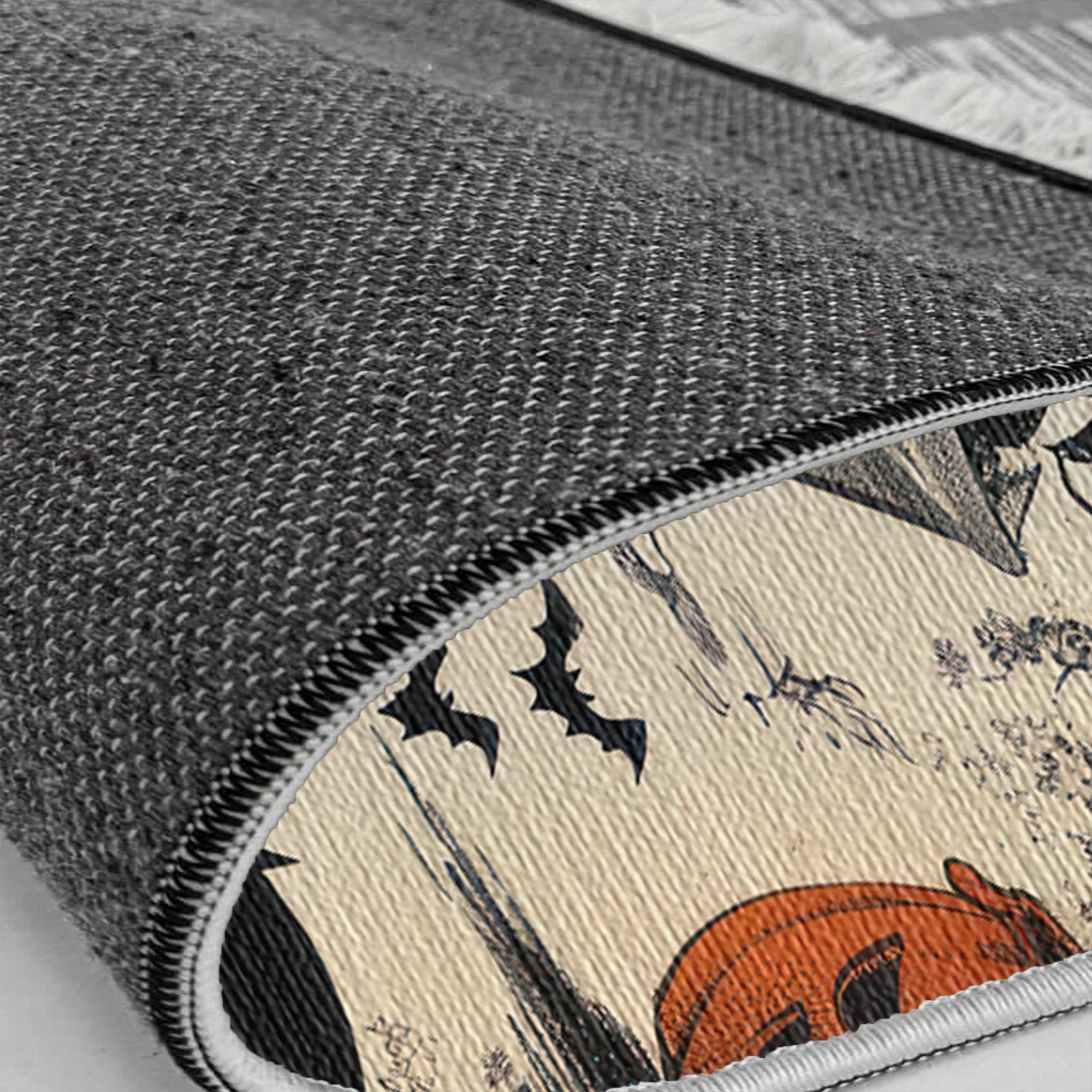 Vintage Haunted House Halloween Rug